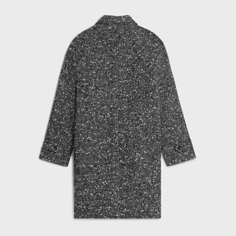 CELINE camden mac coat in wool tweed outlook