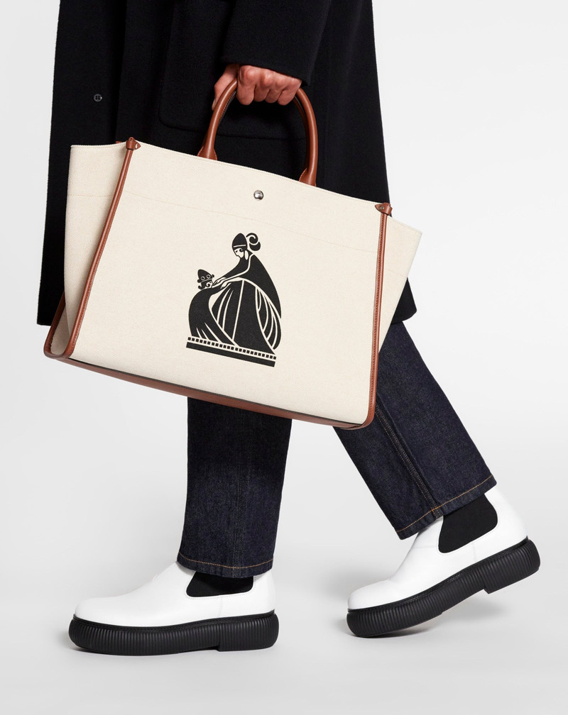 Lanvin PRINTED CANVAS IN&OUT BAG MM outlook