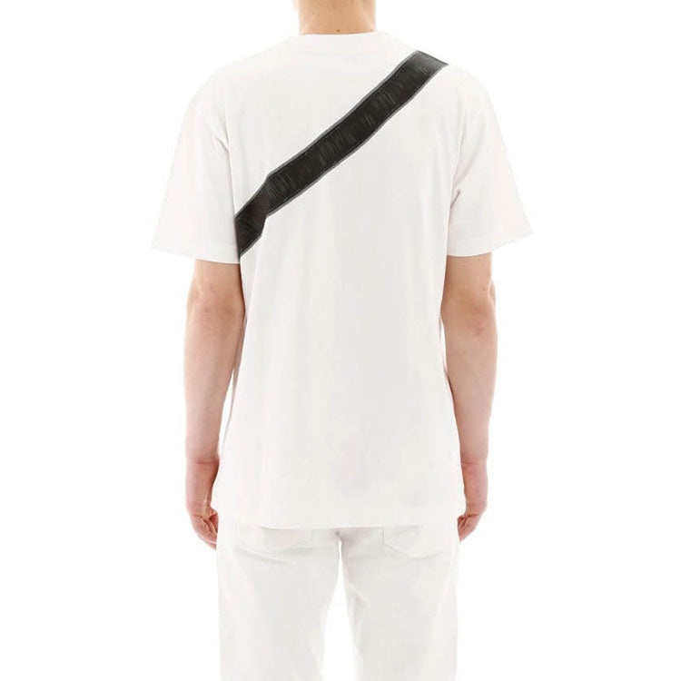 DIOR SS20 Compact Spinning Cotton Saddle Bag Printed For Men White 943J605N0554-C088 - 4