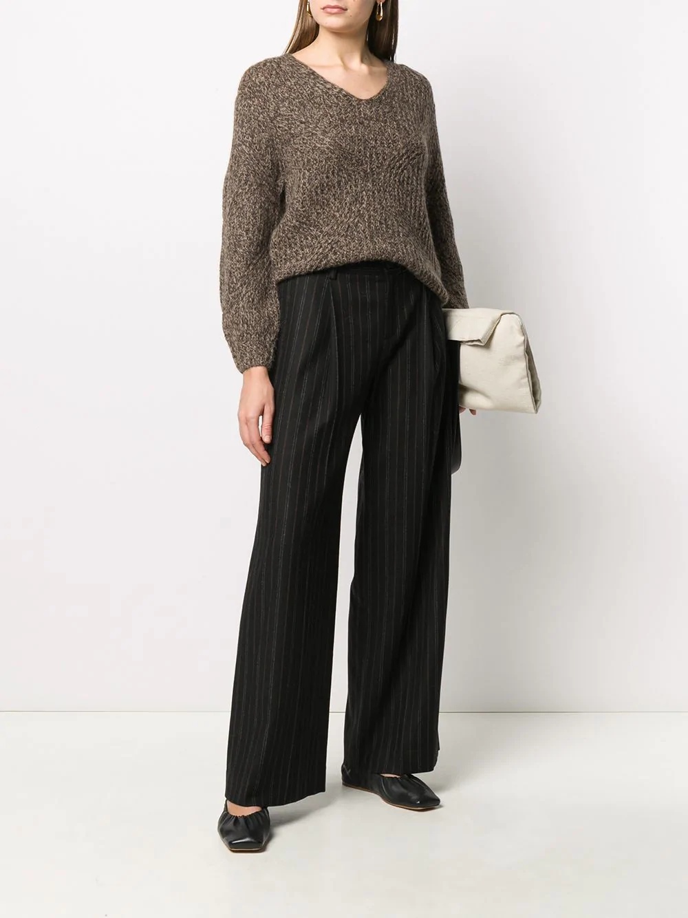 striped palazzo trousers  - 2