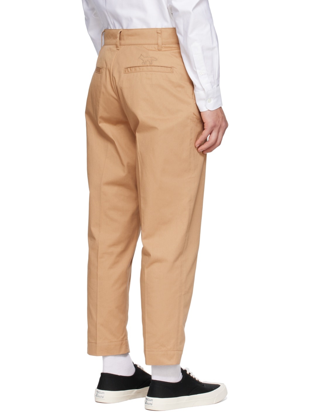 Tan Tapered Trousers - 3