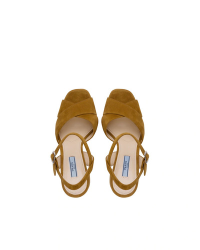 Prada Suede platform sandals outlook