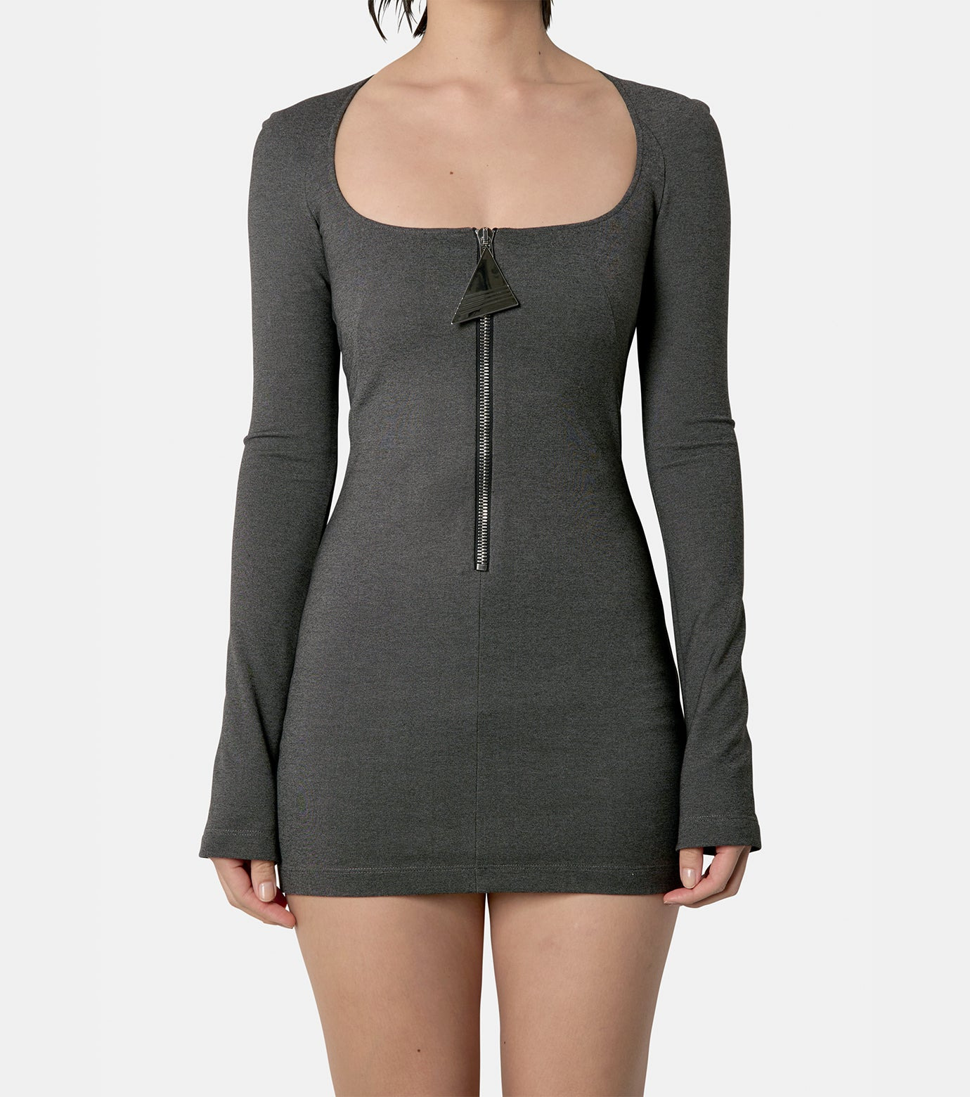 LS Mini Dress Zip Front - 2