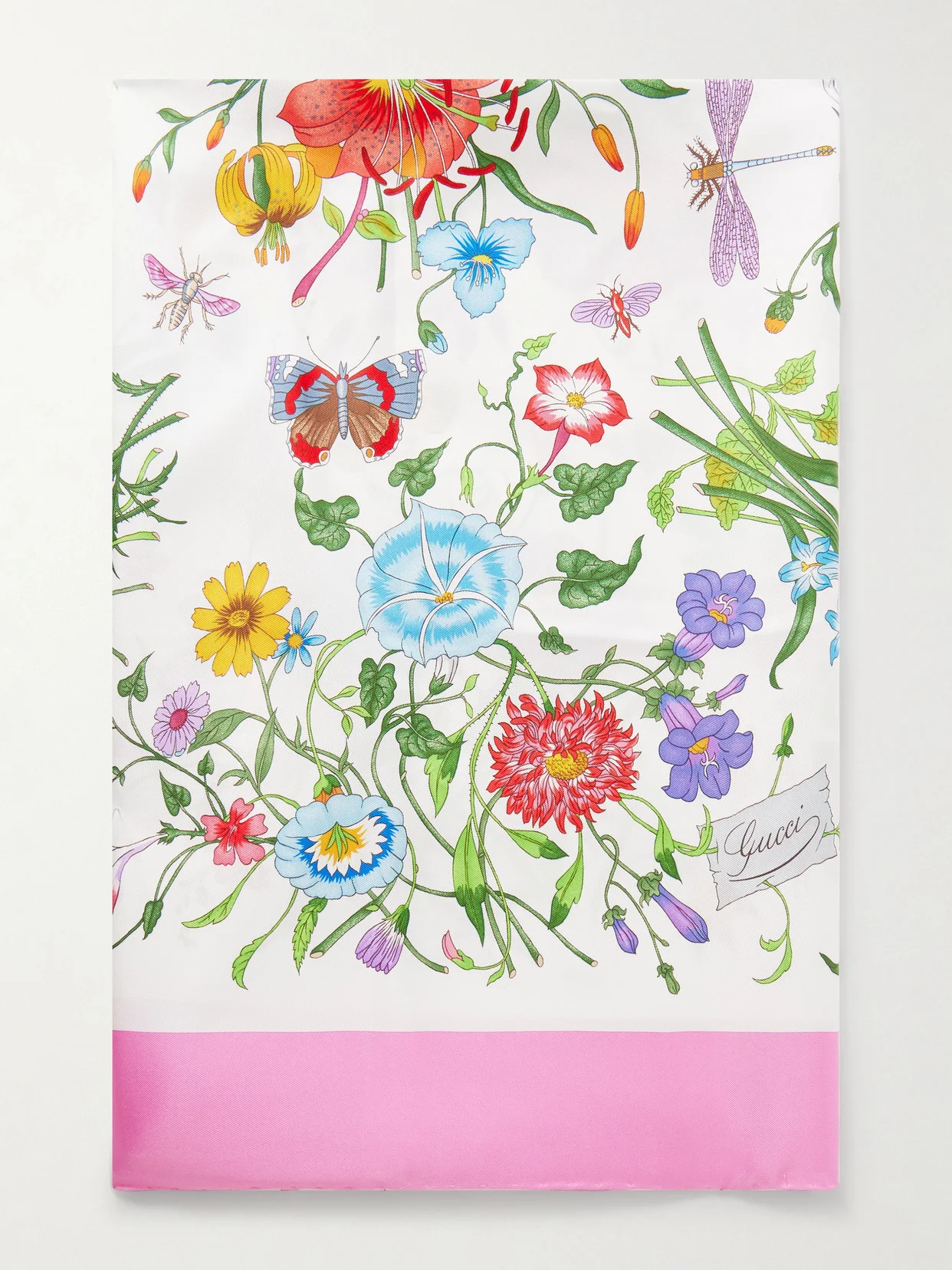 Flora Printed Silk-twill Scarf - 1