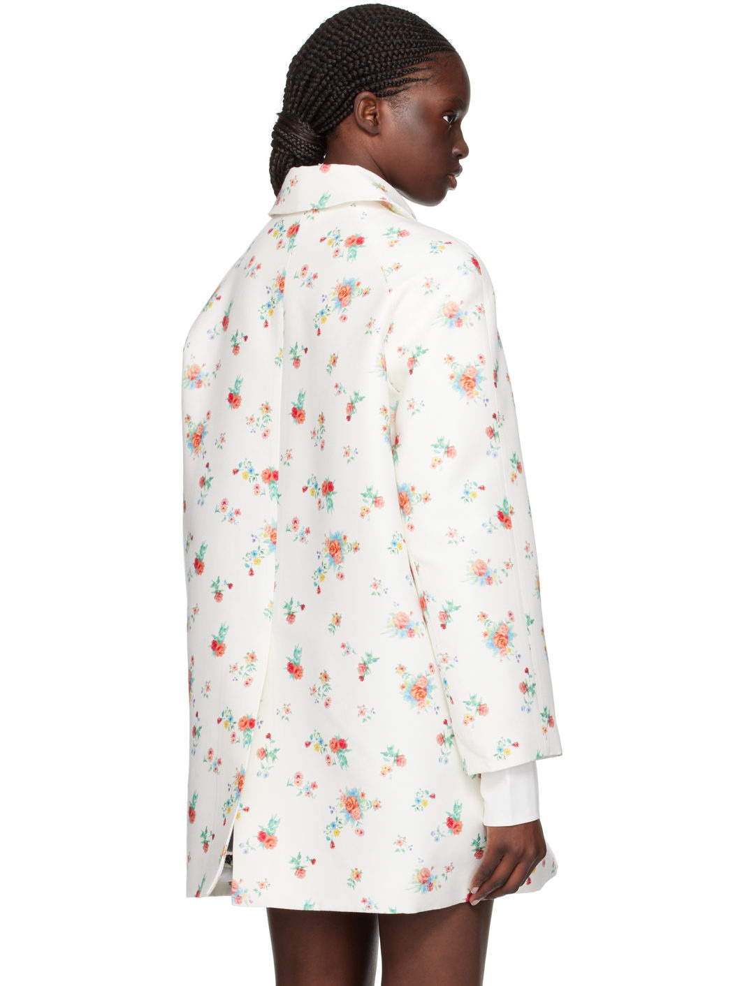 White Floral Coat - 3