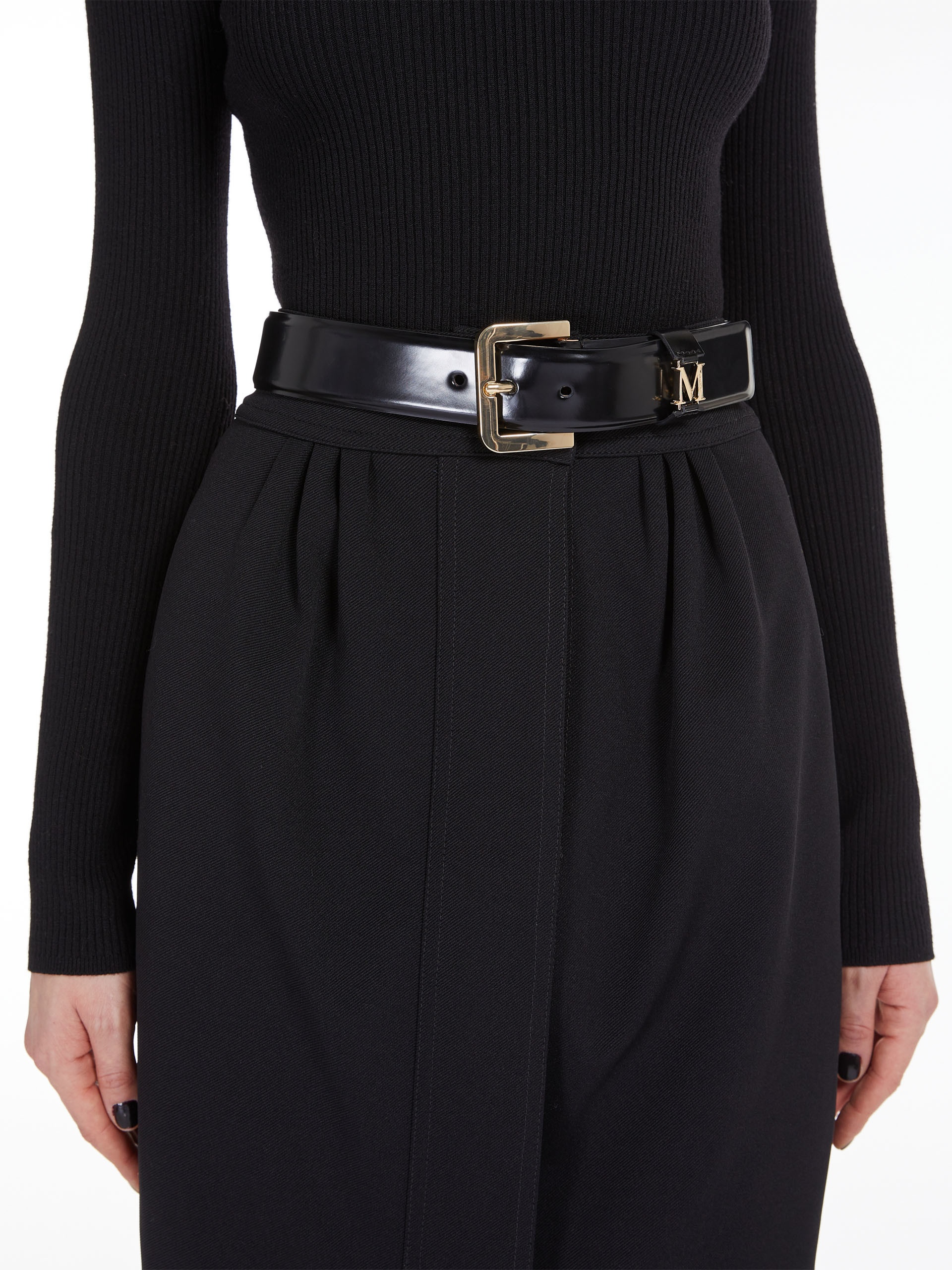 NEWGLOSSY40 Shiny leather belt - 3