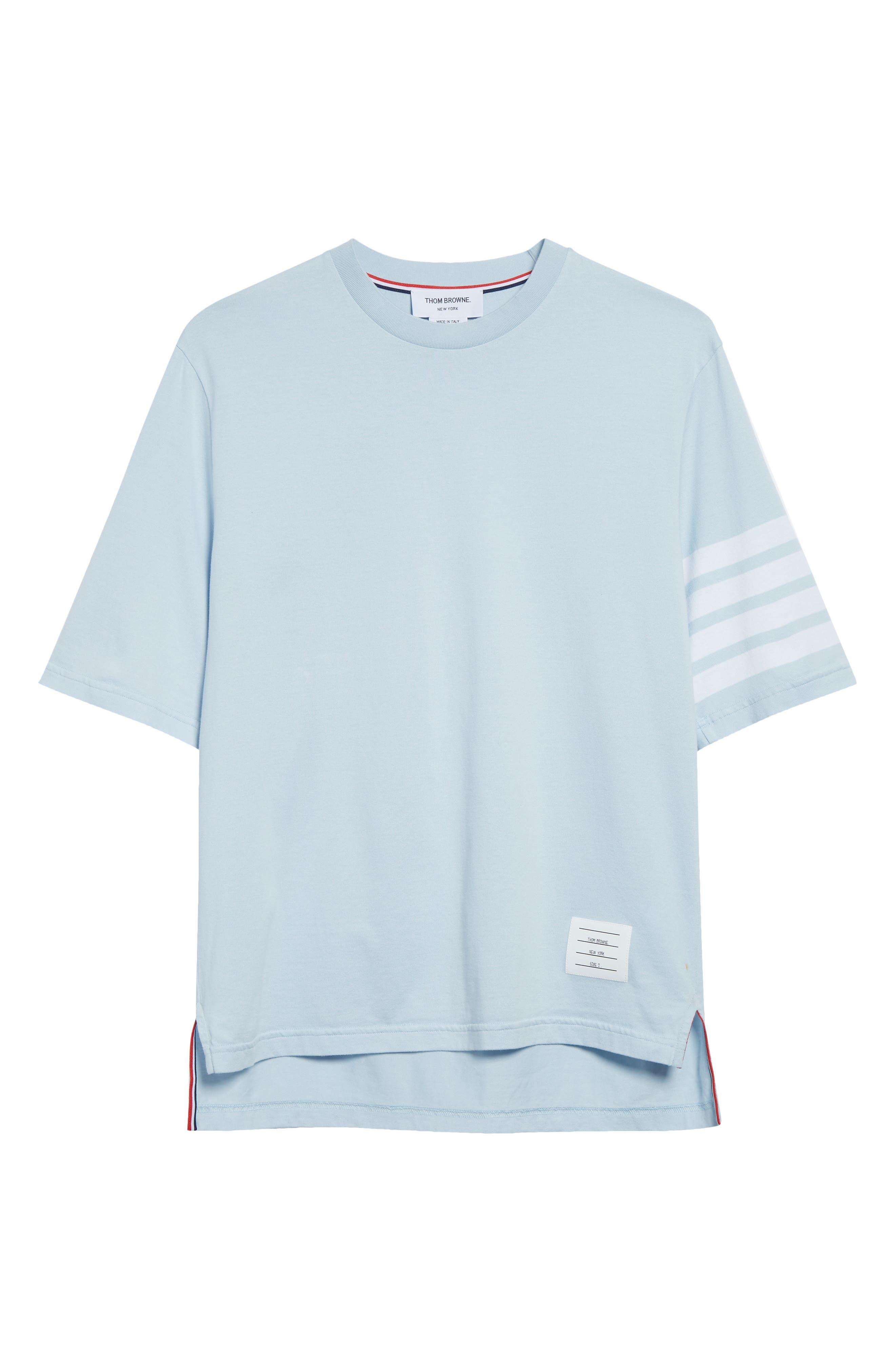 Thom Browne 4-Bar Cotton Jersey T-Shirt in Light Blue at Nordstrom - 5