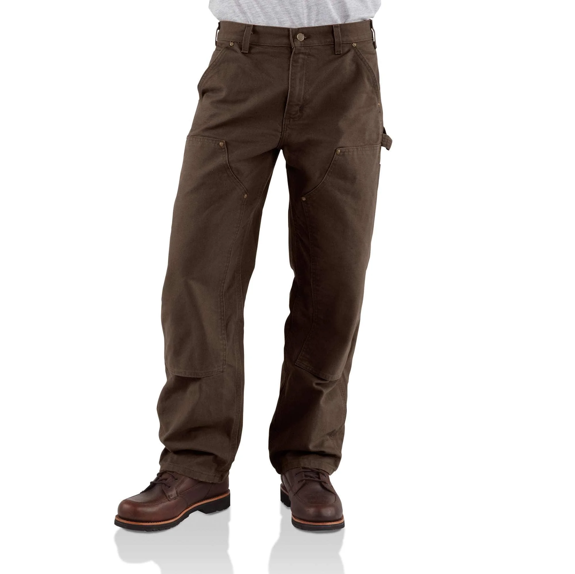 Loose Straight Washed Duck Double-Front Dungaree - 1