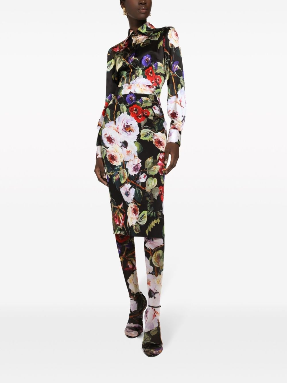 floral-print long-sleeve shirt - 2