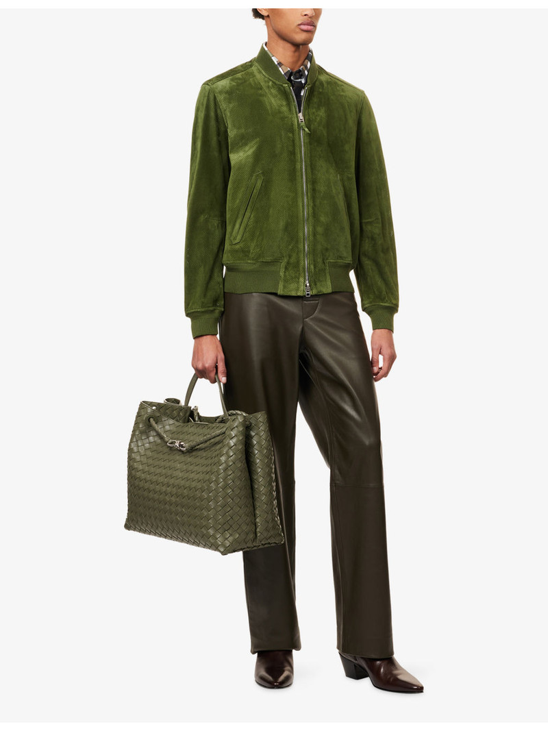 TOM FORD Perforated Cashmere Suede Bomber Jacket outlook