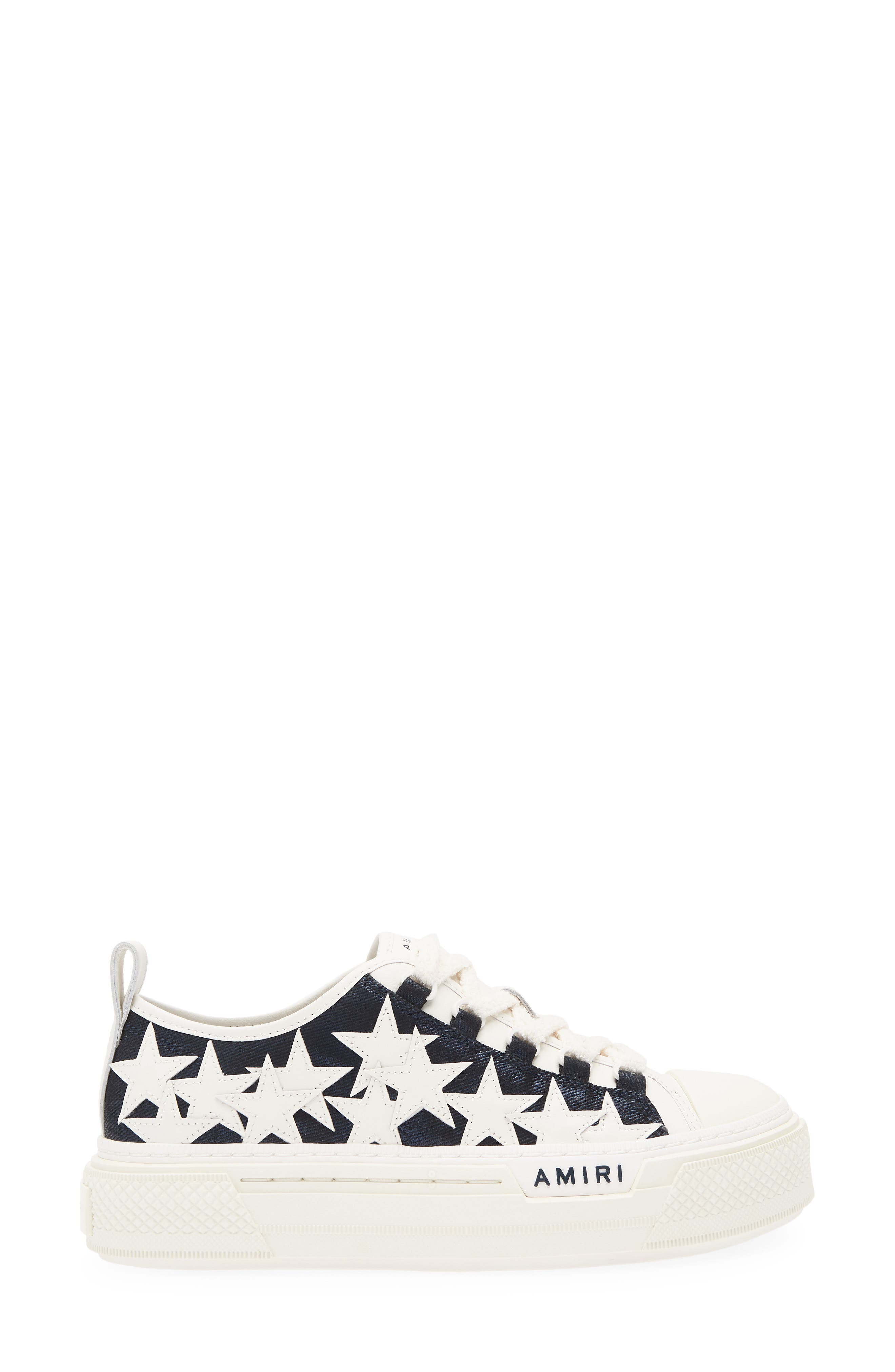 AMIRI Denim Stars Low Top Platform Sneaker in Wet Shimmer at Nordstrom - 3