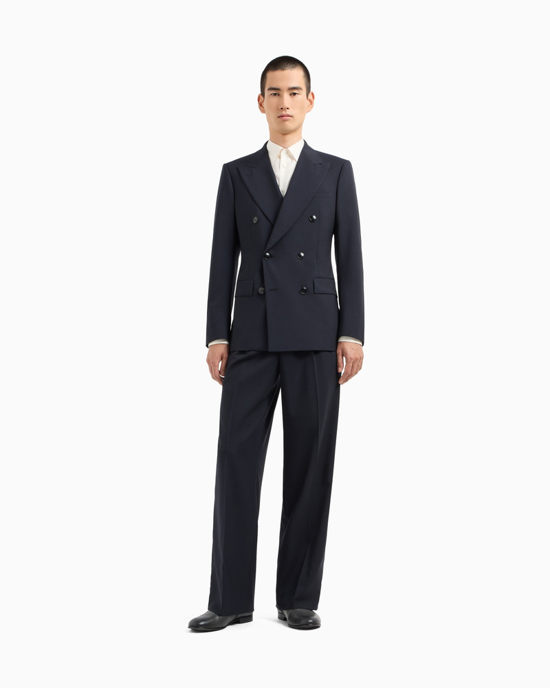 GIORGIO ARMANI Virgin wool and cashmere double-breasted Royal line suit outlook