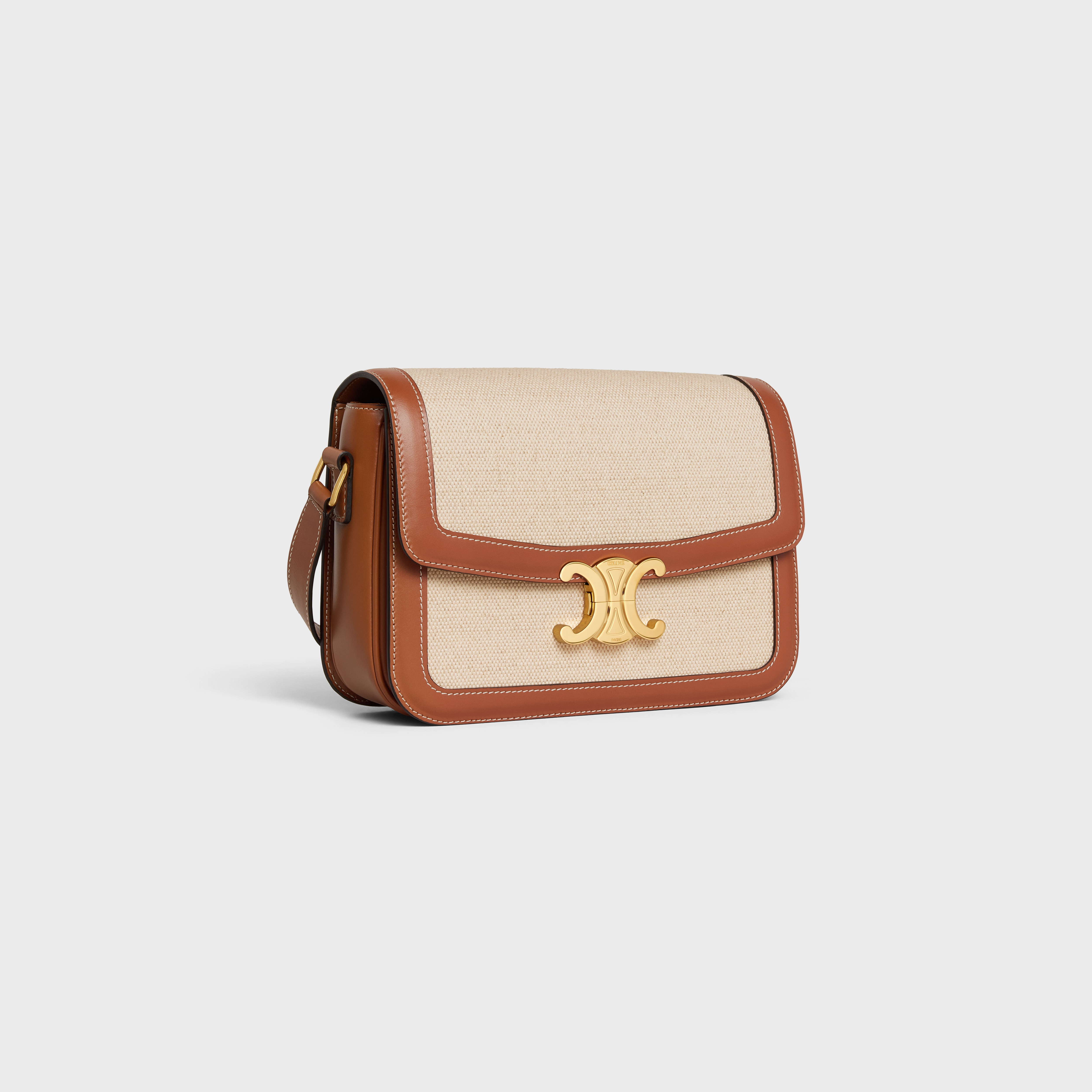Classique Triomphe Bag in TEXTILE AND CALFSKIN - 2