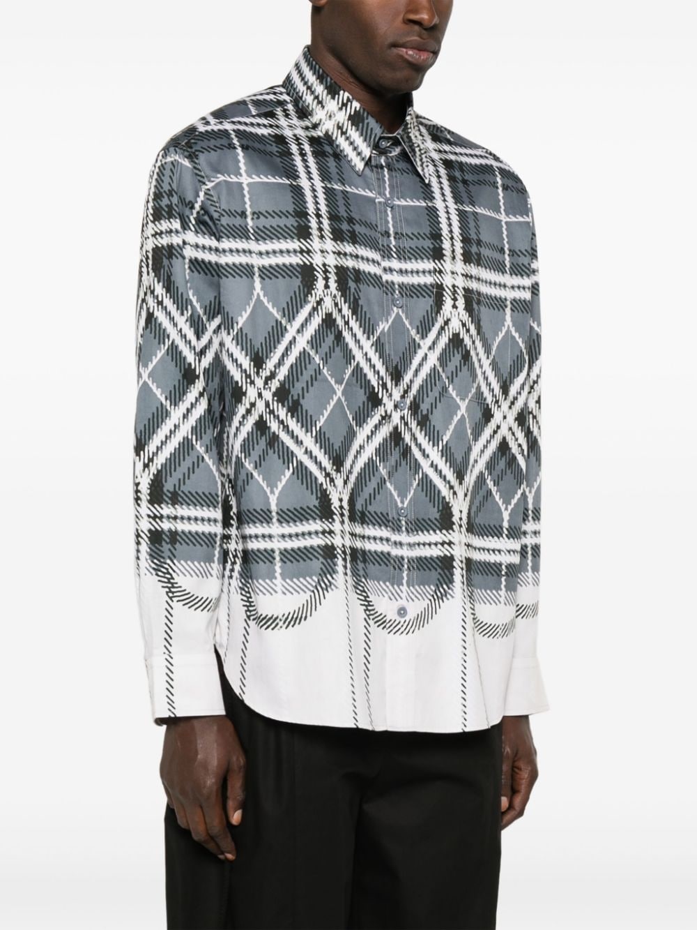 plaid-check faded shirt - 3