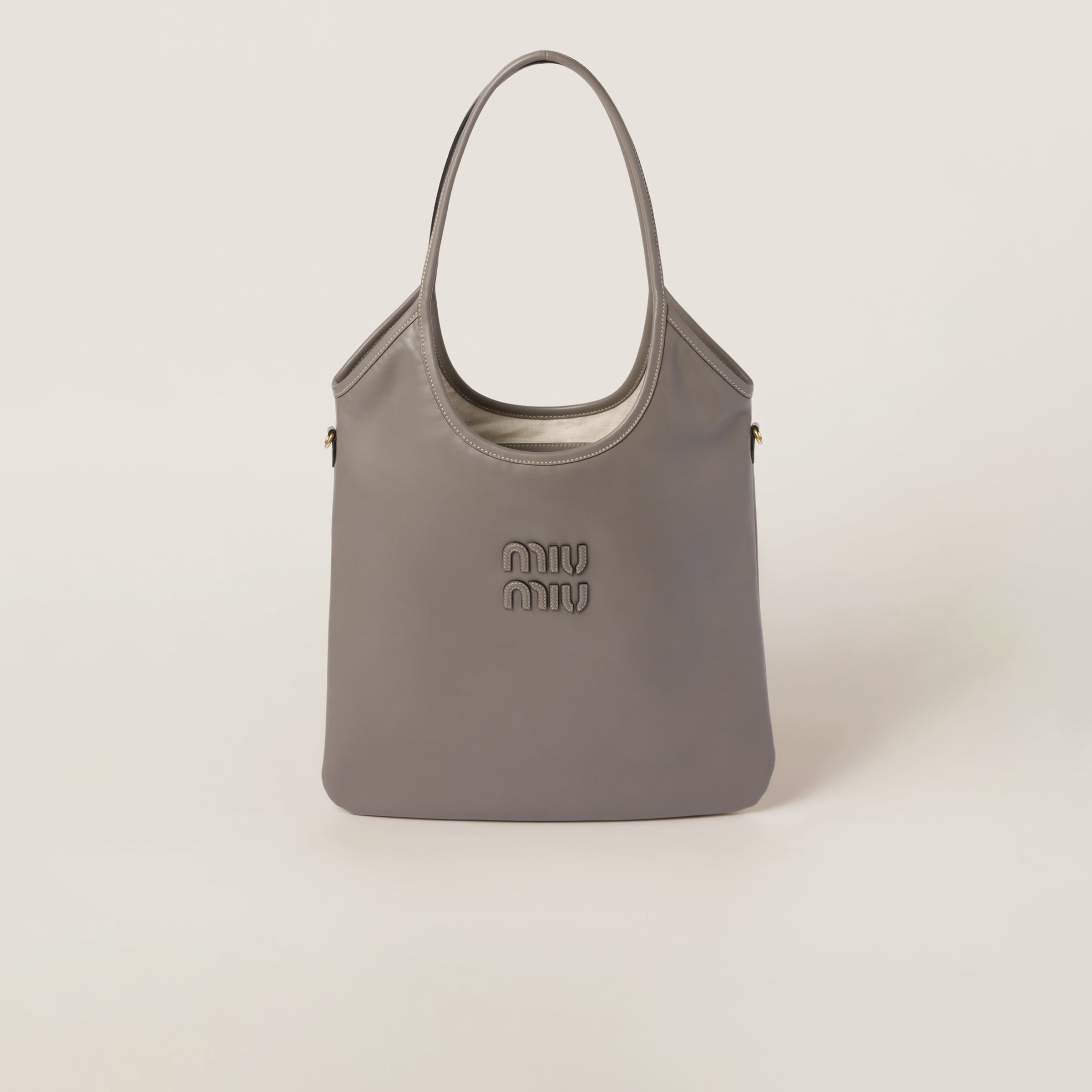 【Miu Miu】IVYレザー バッグ Miu Miu Ivy レザーハンドバッグ | ブラック | FARFETCH JP