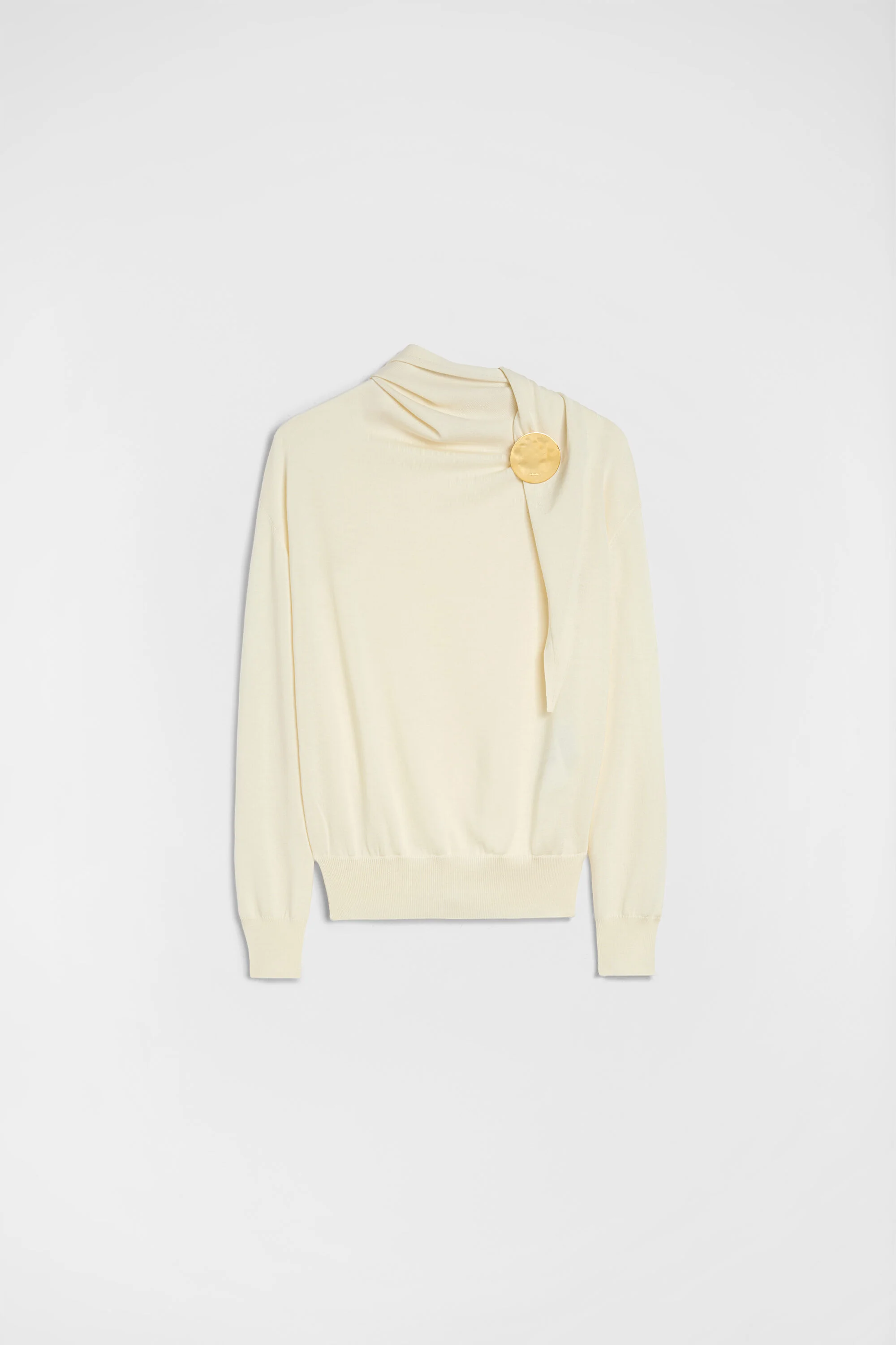 Lightweight Wool High-Neck Sweater - 1