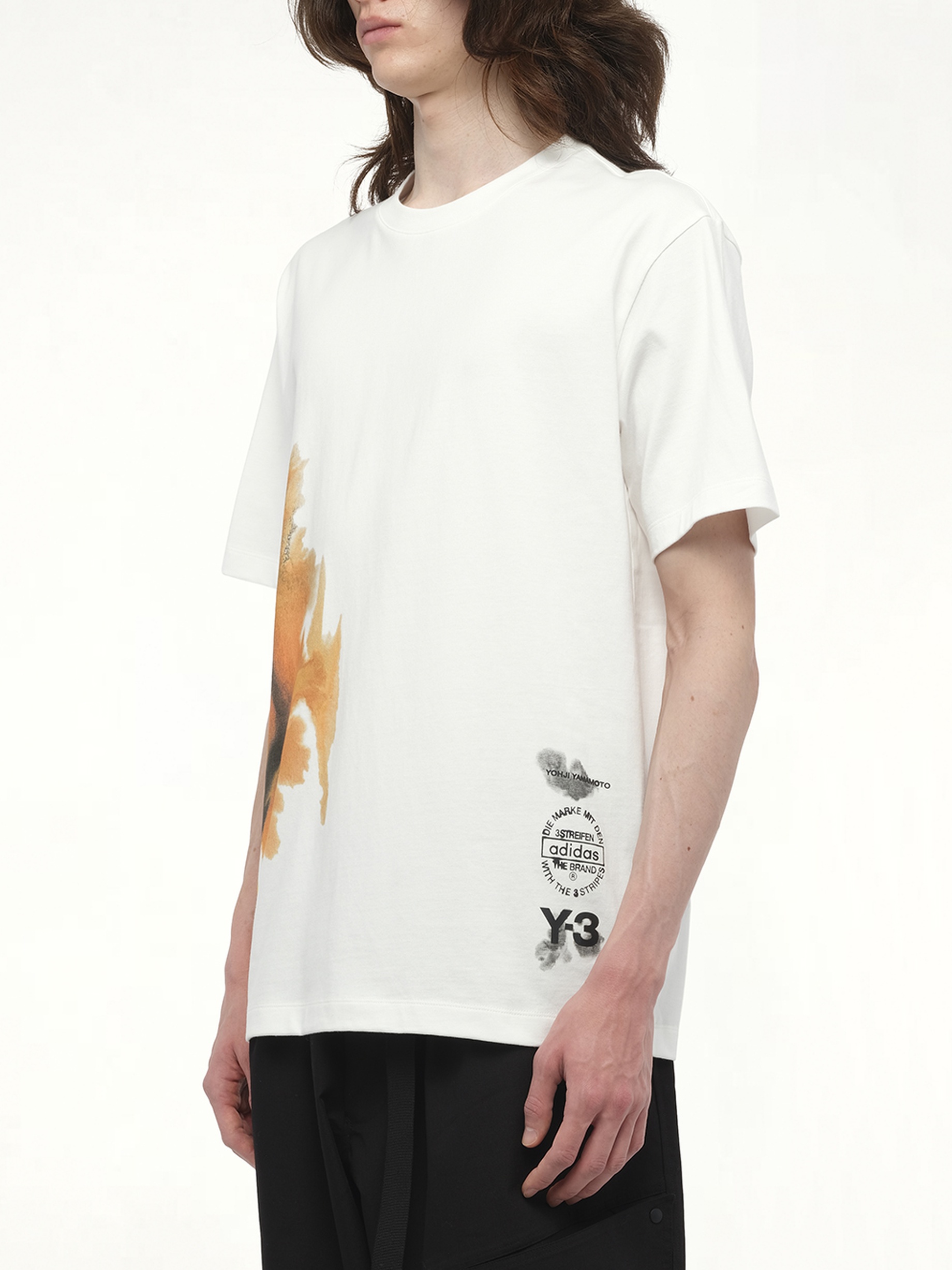 Watercolours Short Sleeve T-Shirt in White - 5