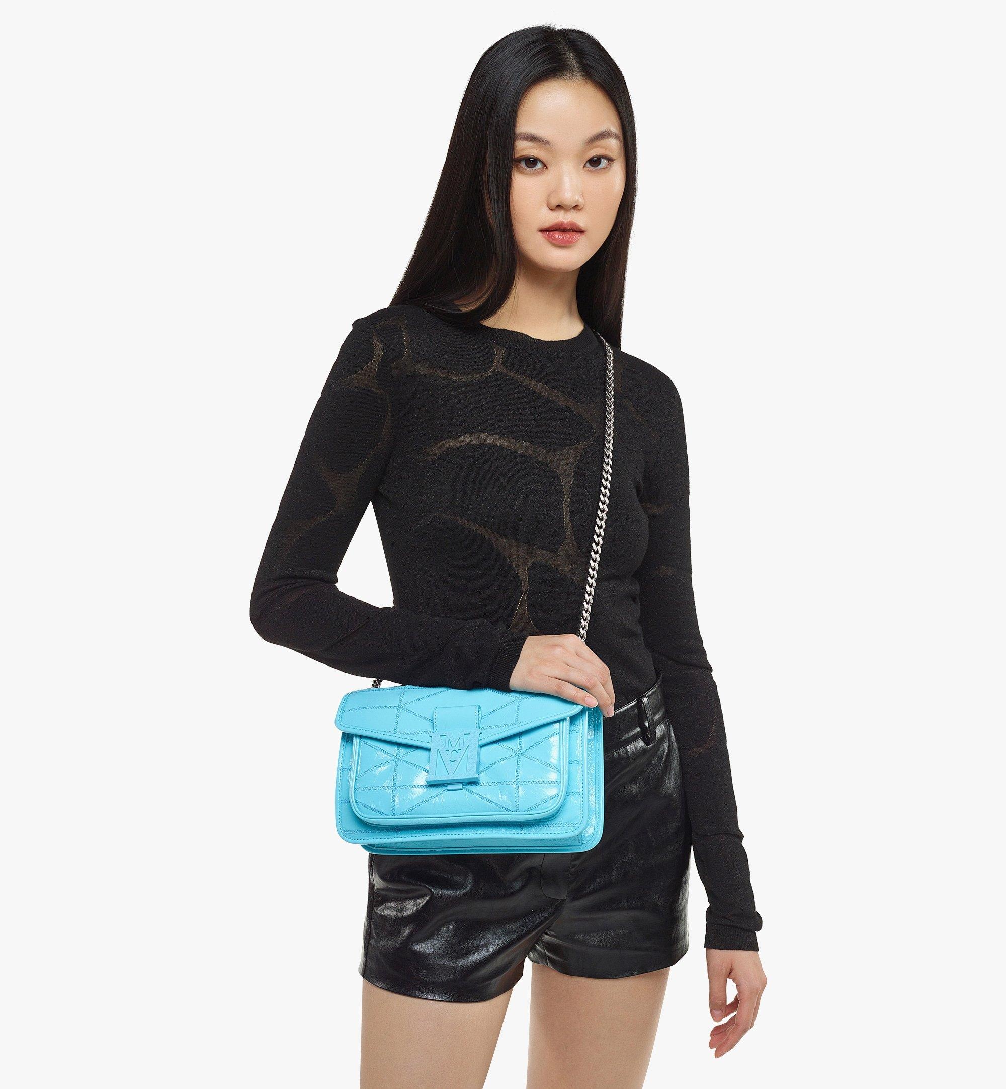 Travia Quilted Shoulder Bag in Crushed Leather - 2