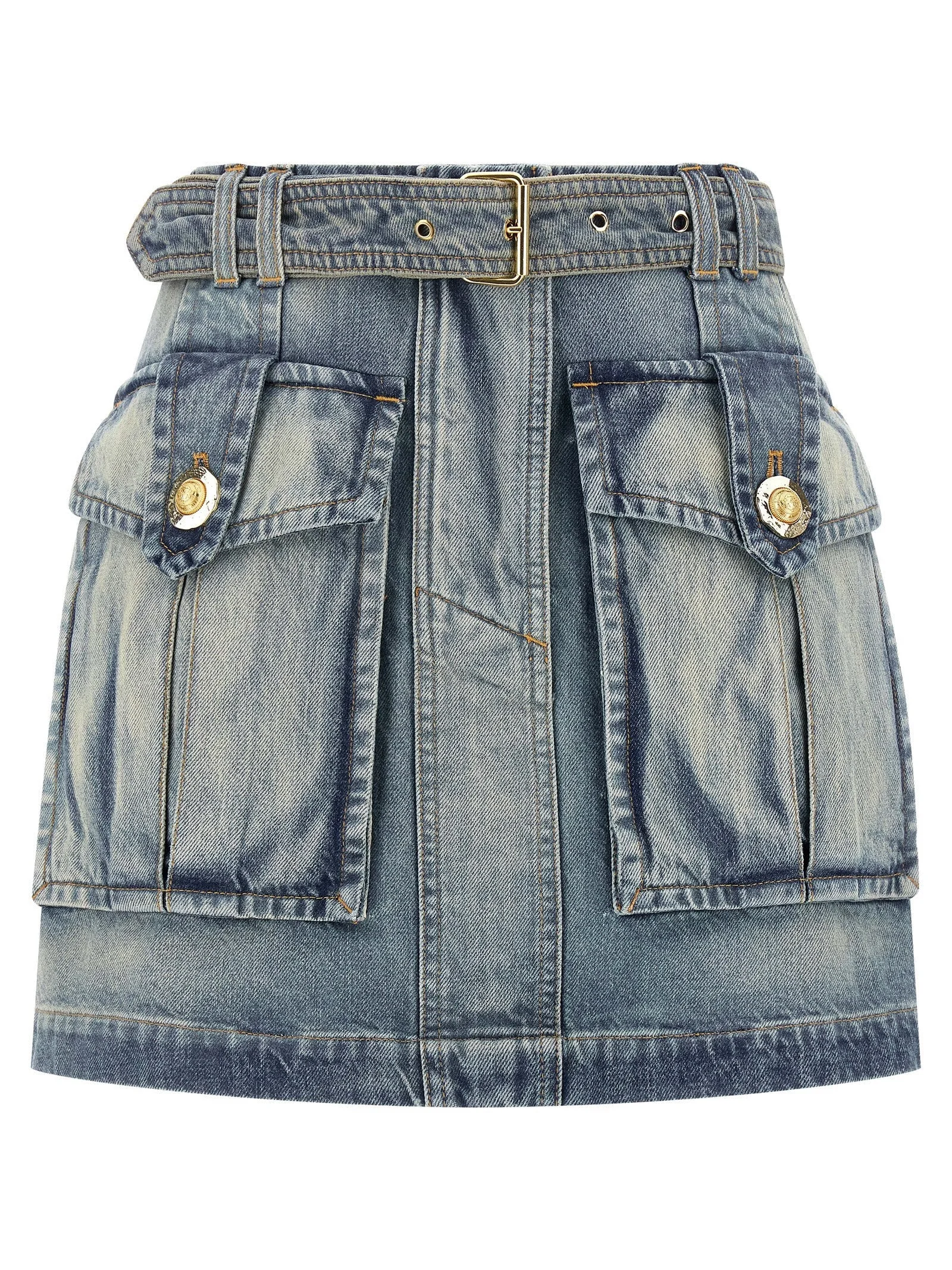 Balmain Women Cargo Pocket Skirt - 1