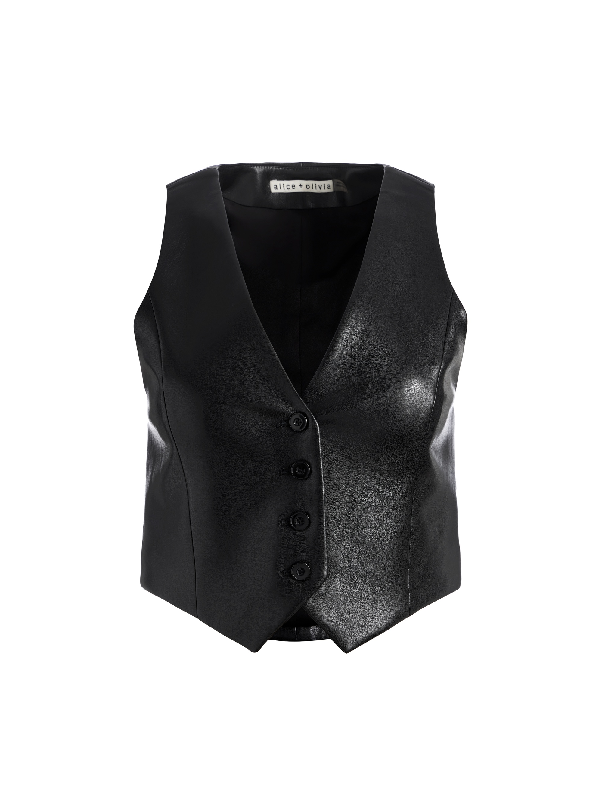 DONNA VEGAN LEATHER VEST - 2