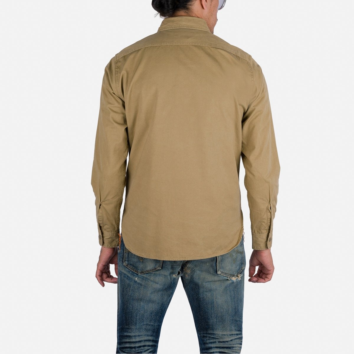 IHSH-395-KHA 7oz Fatigue Cloth Work Shirt - Khaki - 3
