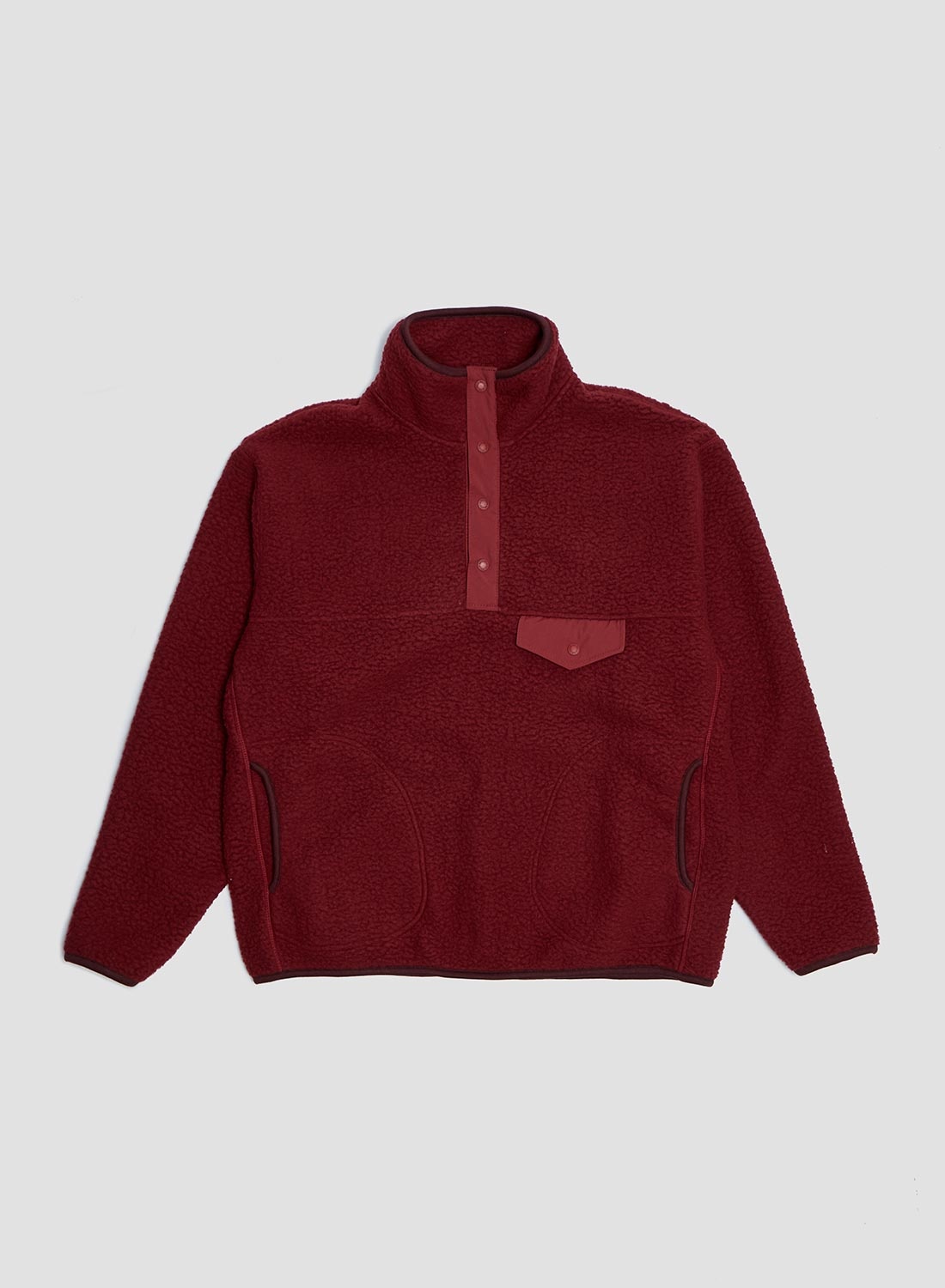 Wild Bricks Fleece Pullover in Red - 1