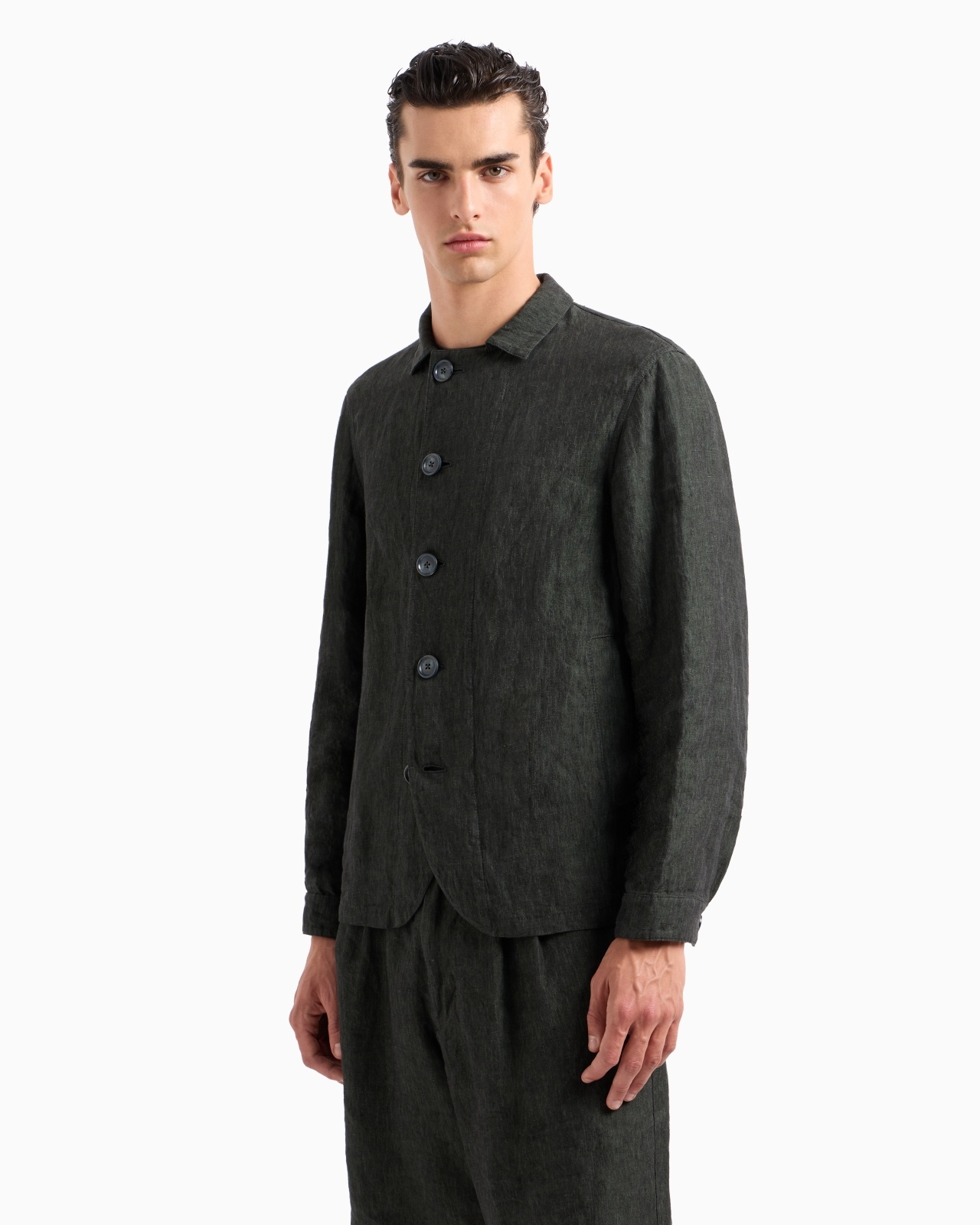 PURE LINEN, SINGLE-BREASTED JACKET - 4