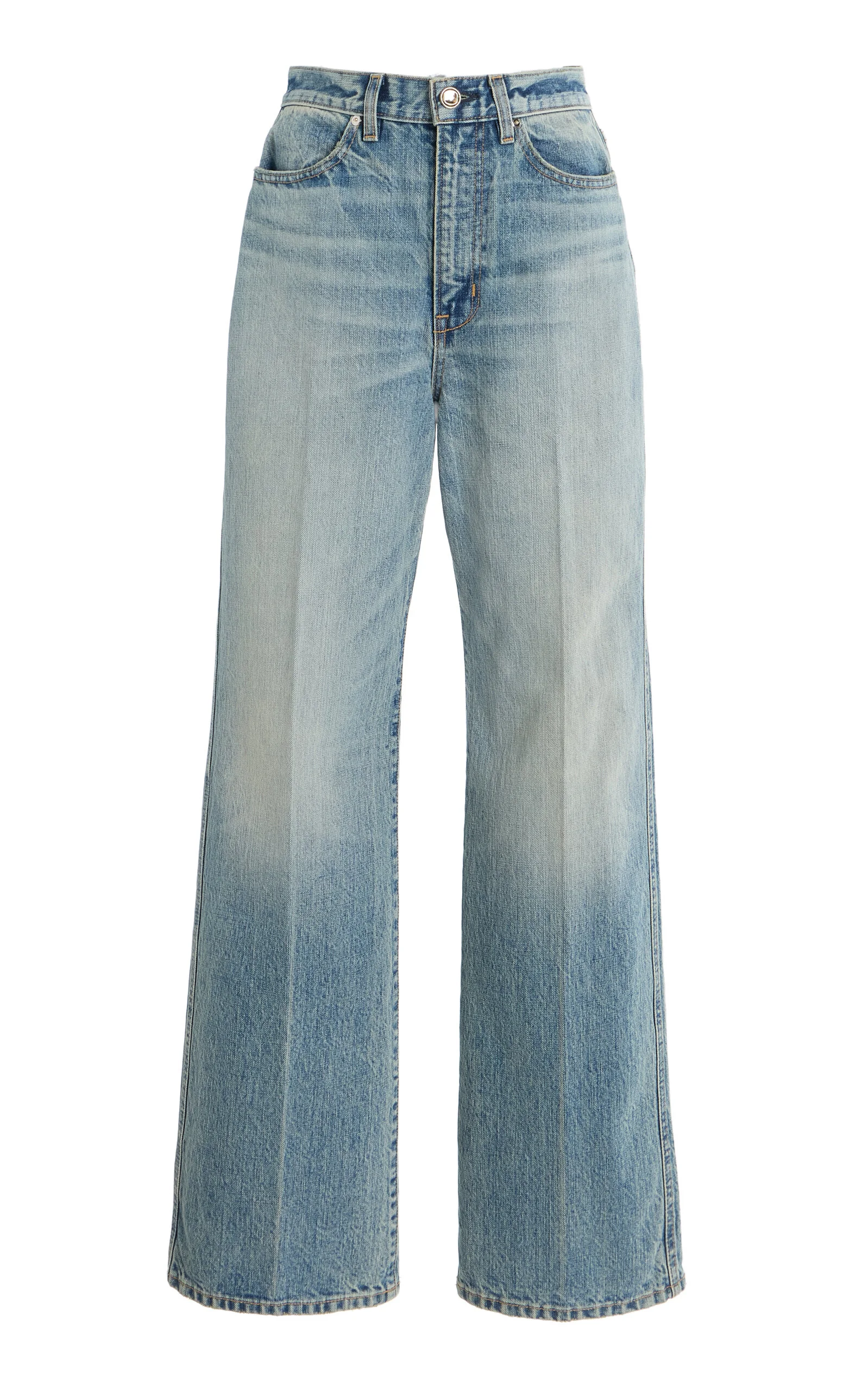 Exclusive The Quinn Rigid High-Rise Straight-Leg Jeans blue - 1