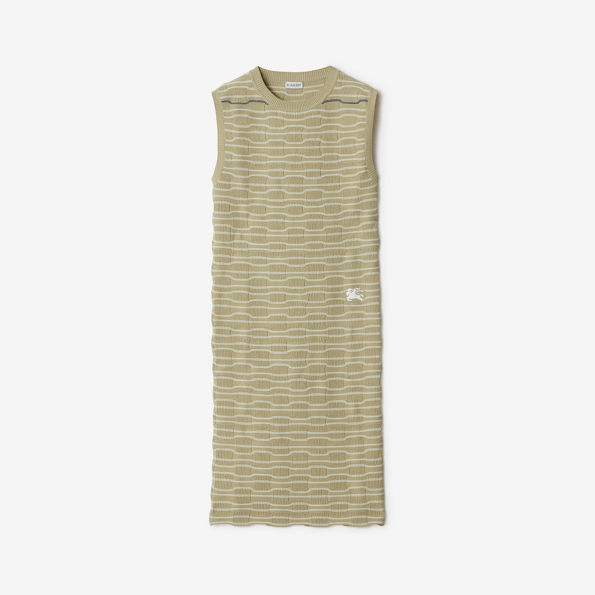 Striped Cotton Blend Dress - 1