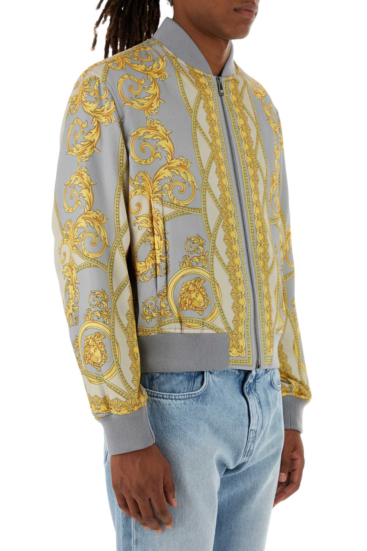Versace Men Printed Polyester Bomber Jacket - 3