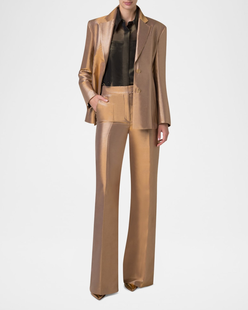 AKRIS Walker Metallic Single-Breasted Jacket outlook