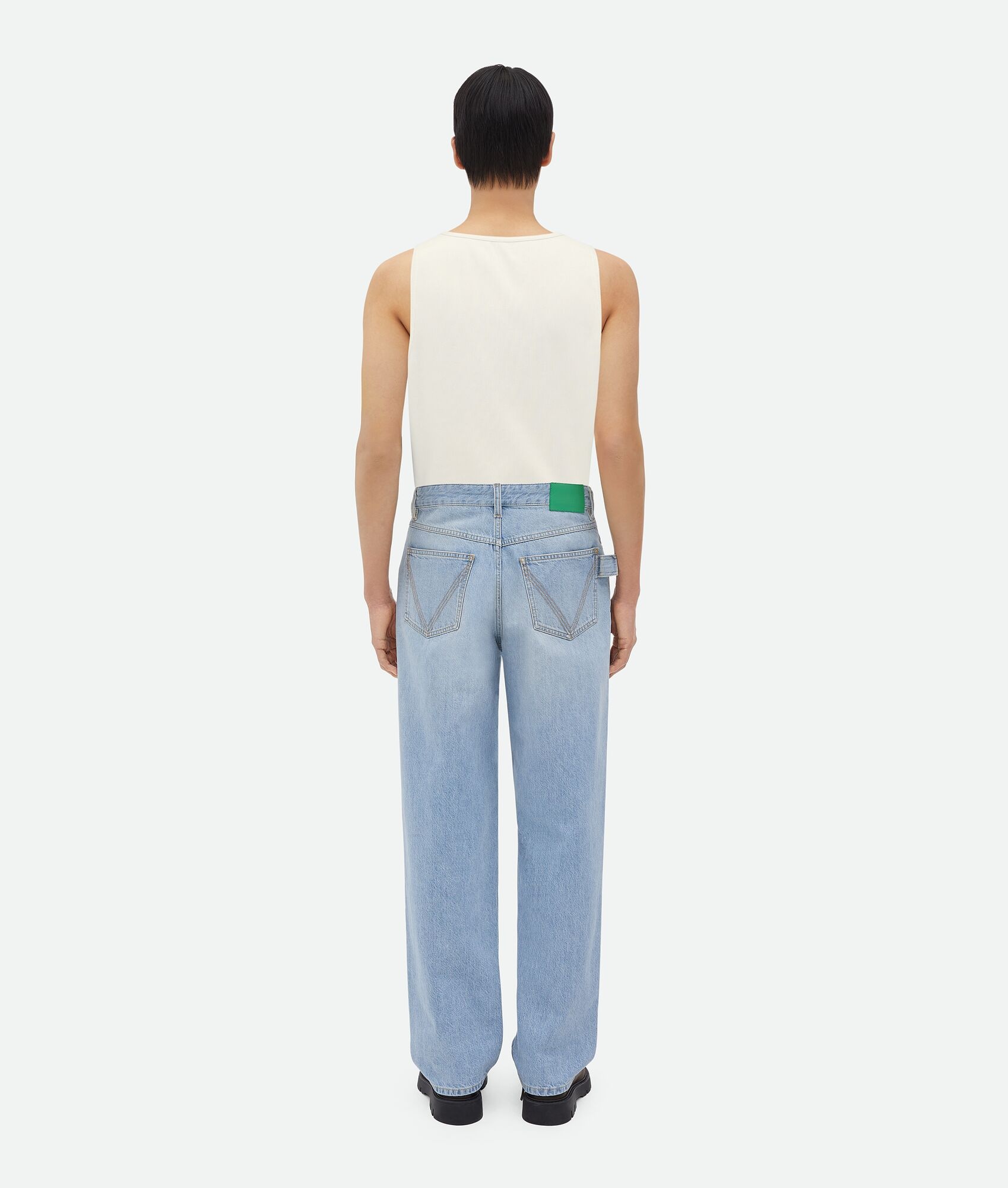 Wide Leg Light-Bleached Denim - 3
