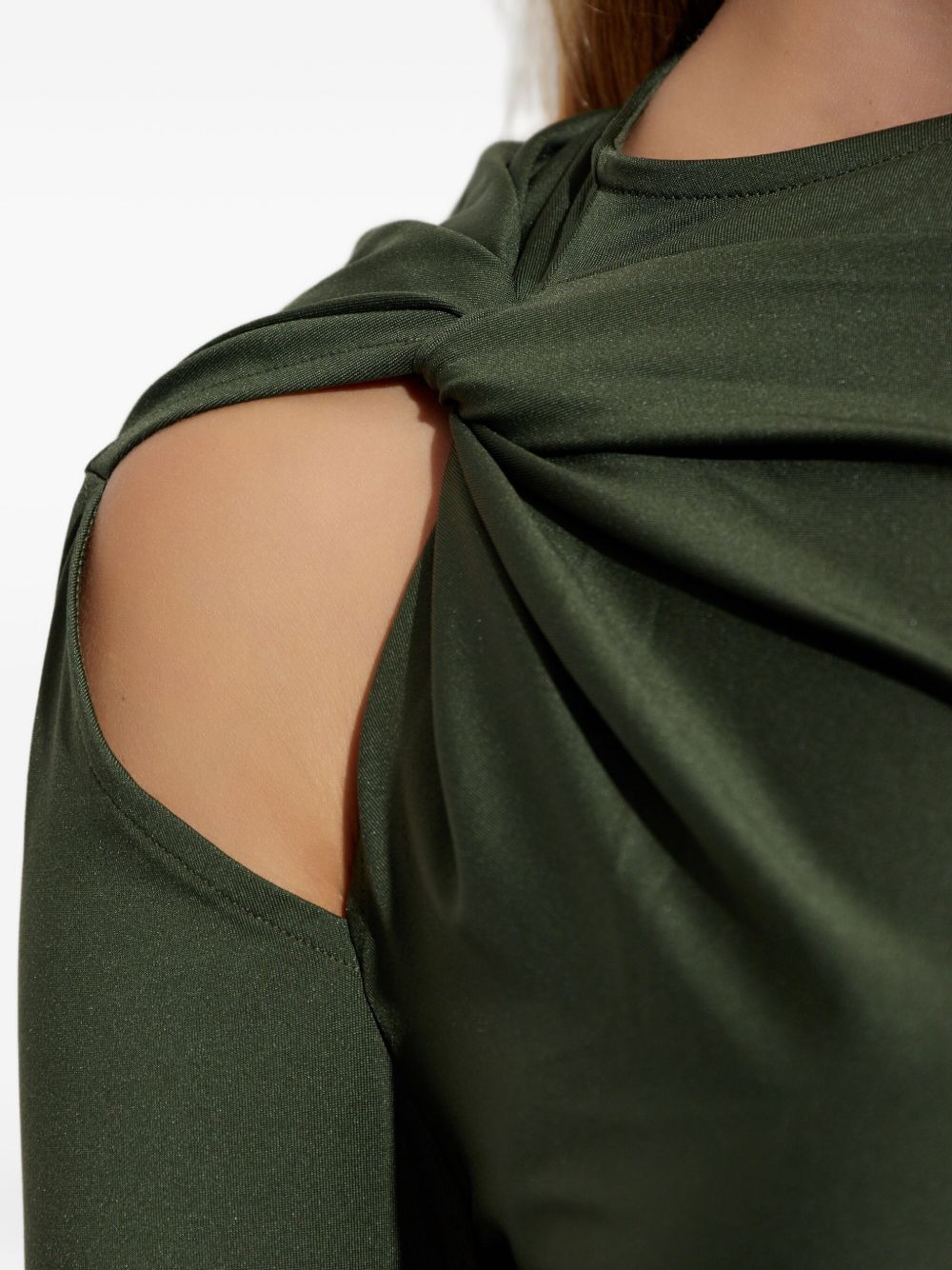 twisted asymmetric midi dress - 5