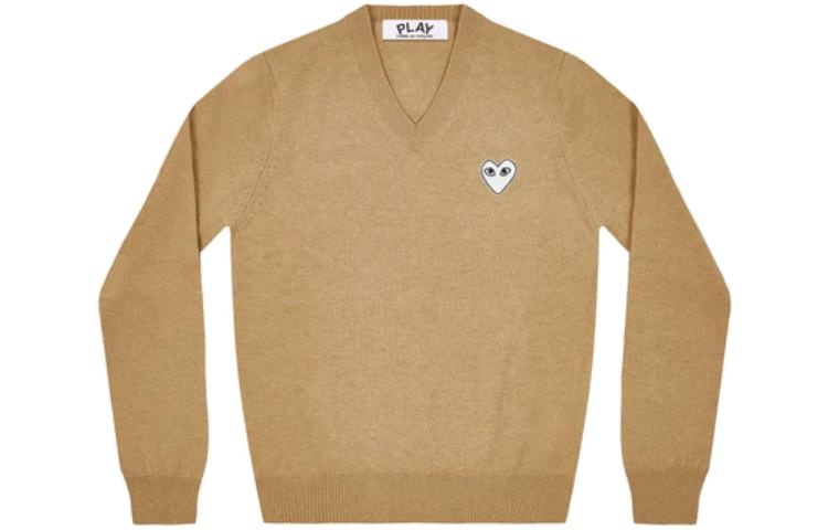 COMME des GARCONS PLAY V-Neck Pullover White Emblem 'Camel' AZ-N064-051-2 - 2
