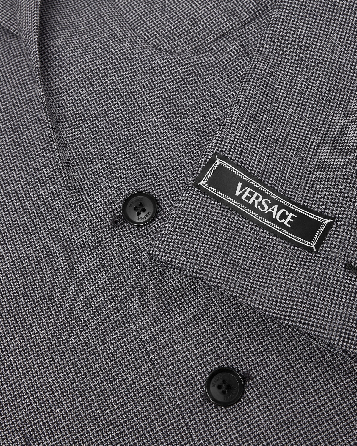 Houndstooth Wool Single-Breasted Blazer - 2