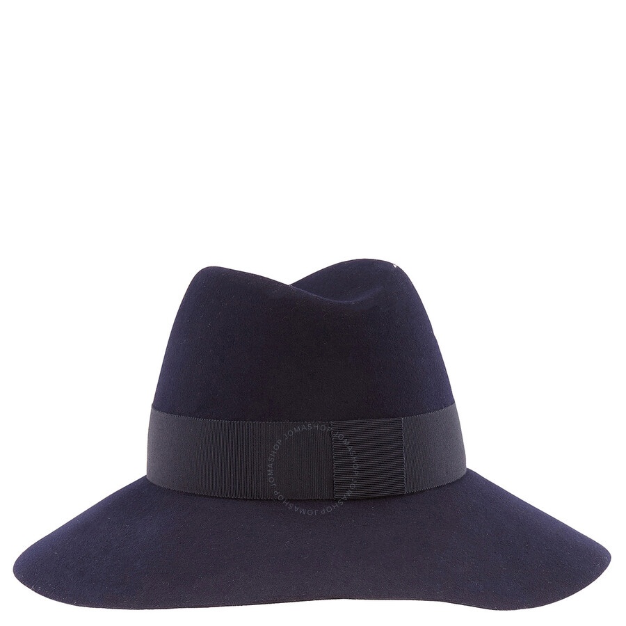 Maison Michel Ladies Navy Kate Wool Felt Fedora Hat - 6