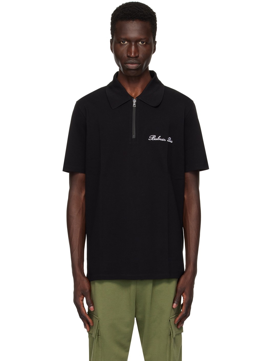 Black 'Balmain Paris' Polo - 1