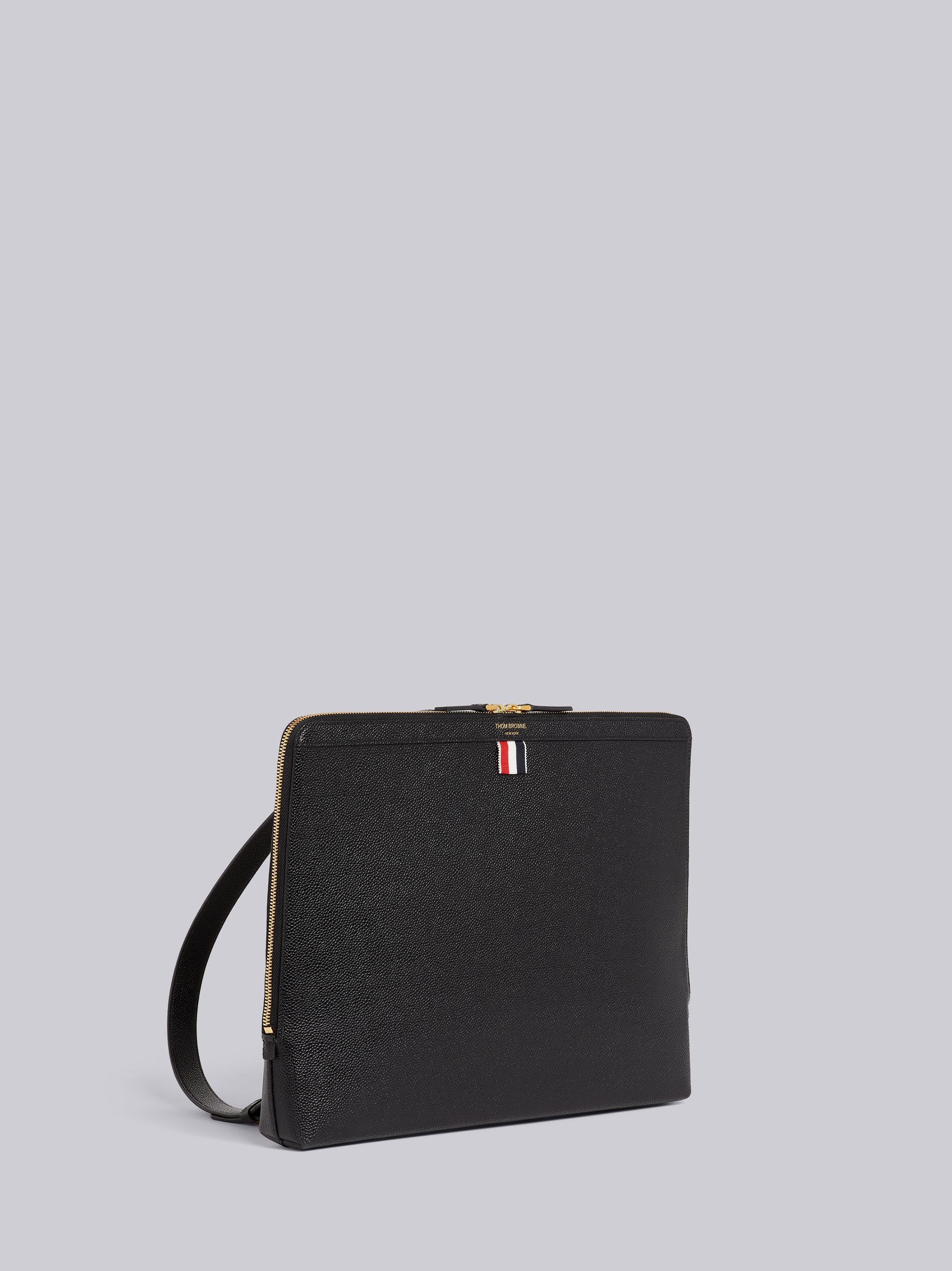 Black Pebble Grain Leather Document Holder - 3