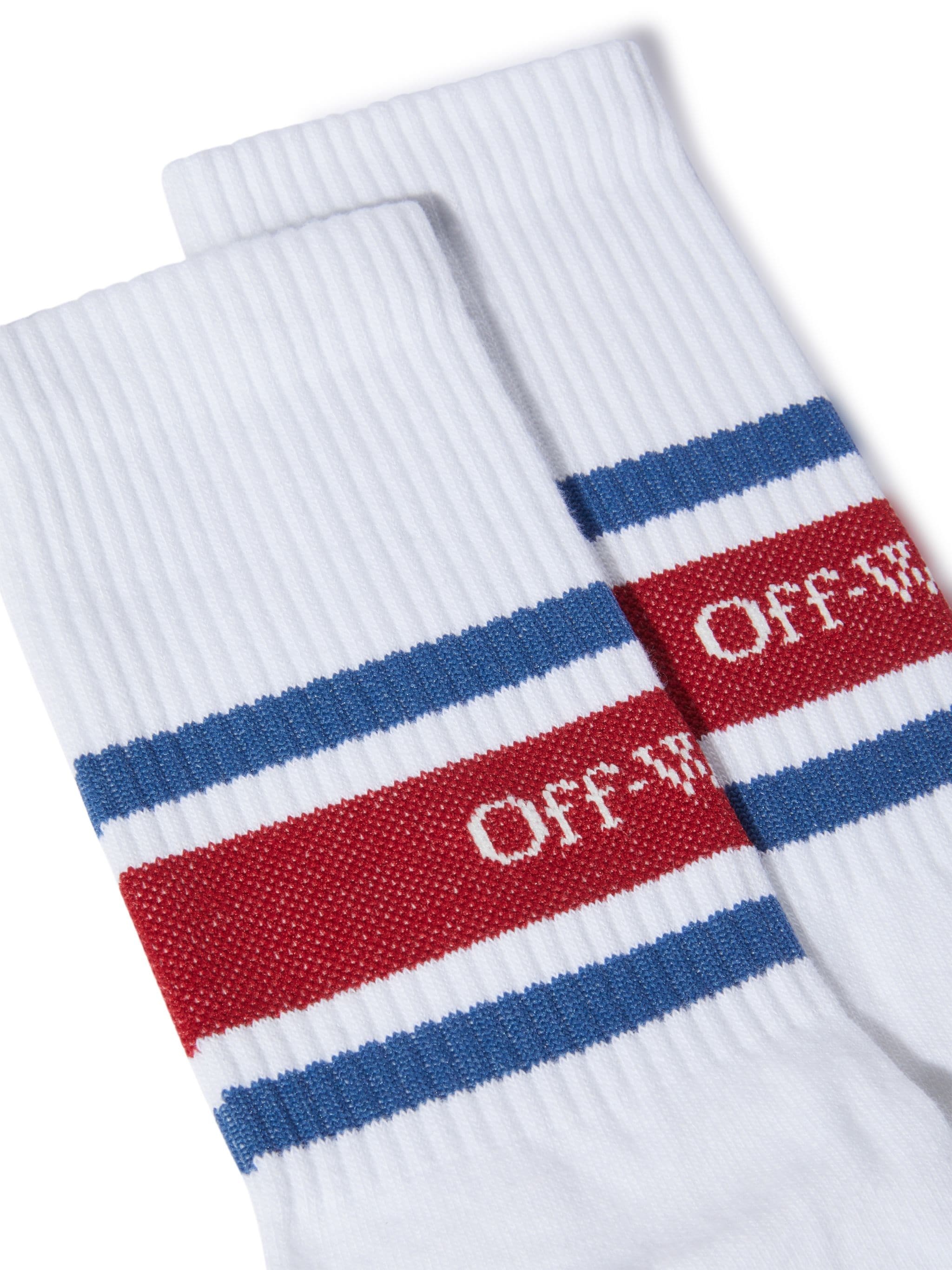 White Stripes Logo Long Socks - 2