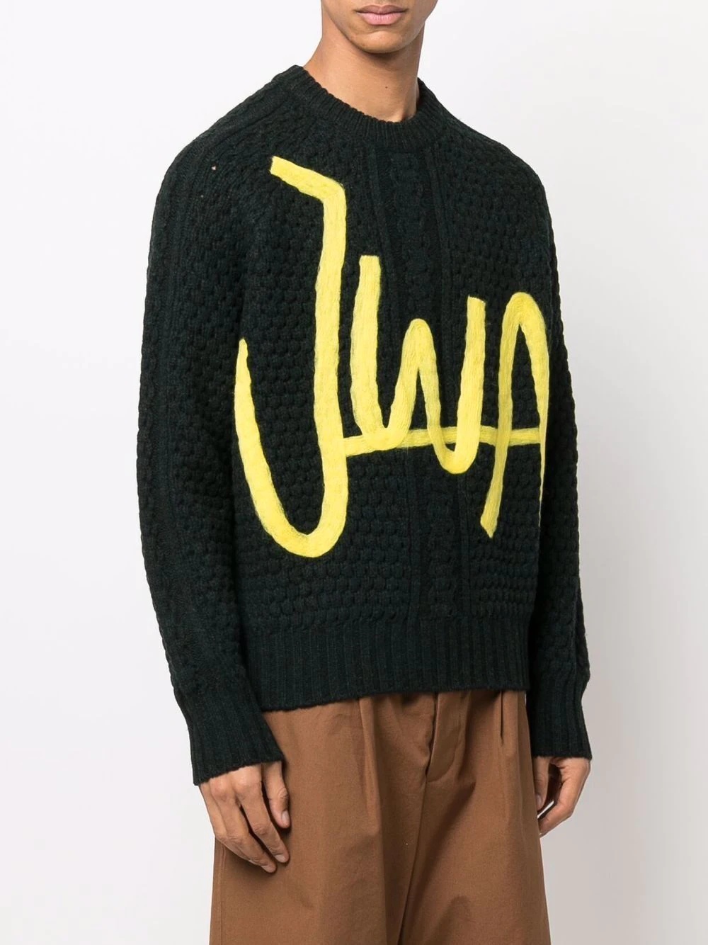 logo-intarsia jumper - 4