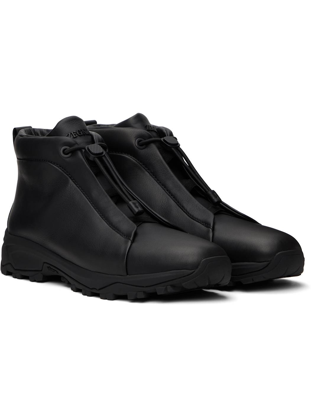 Black Triple Stitch High-Top Sneakers - 4