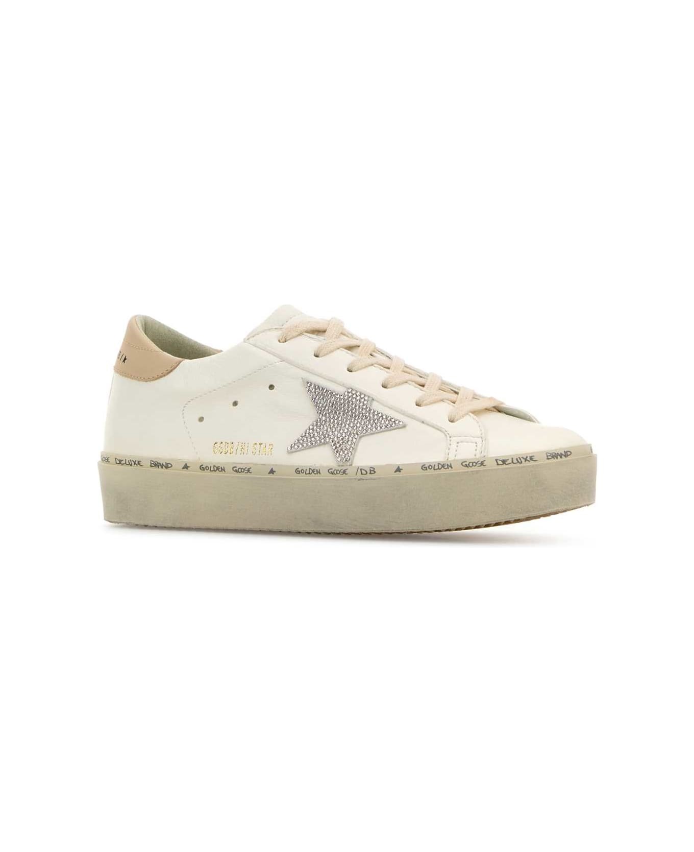 White Leather Hi Star Sneakers - 2