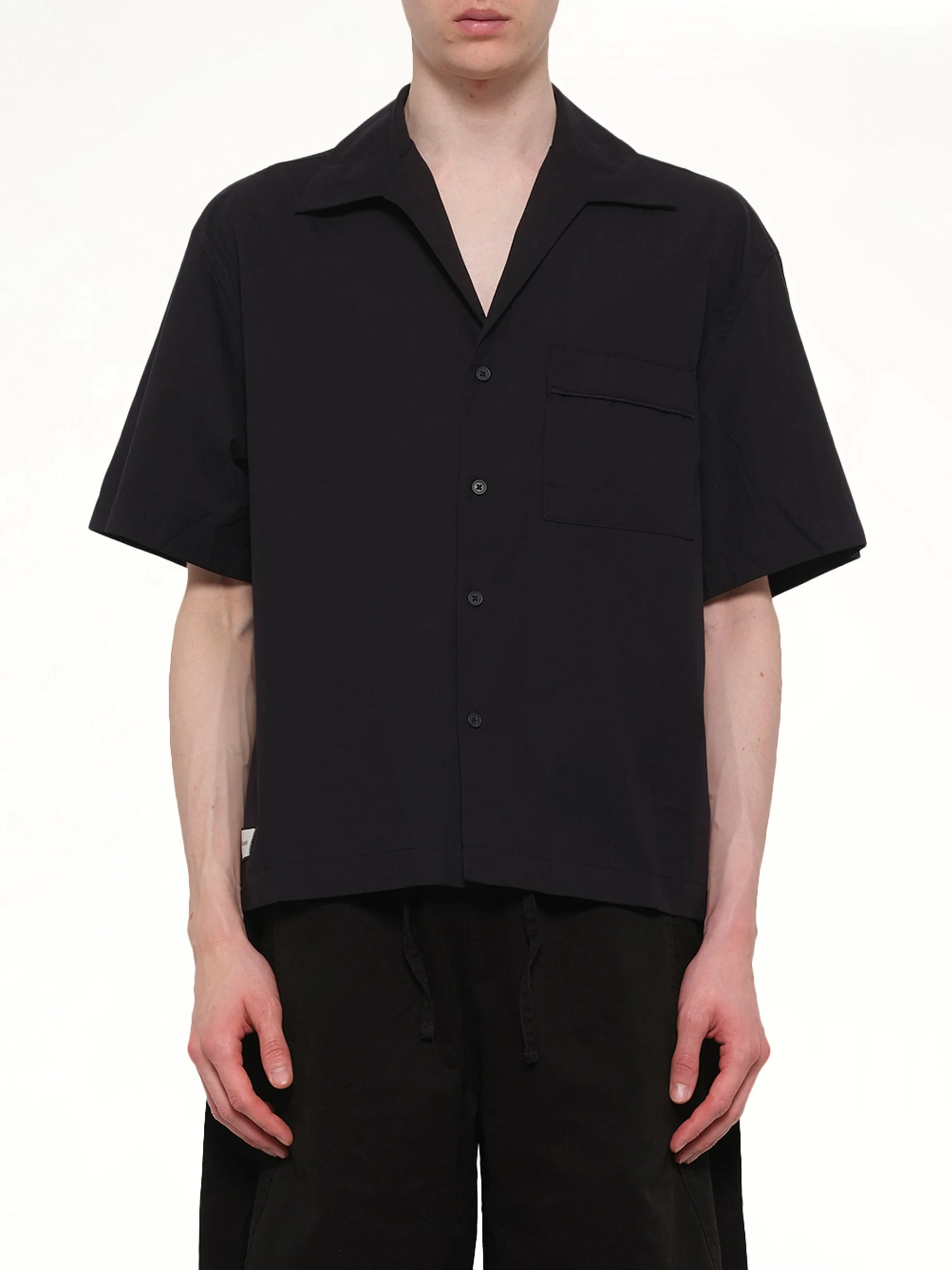 SS Pajyama Shirt in Black - 1