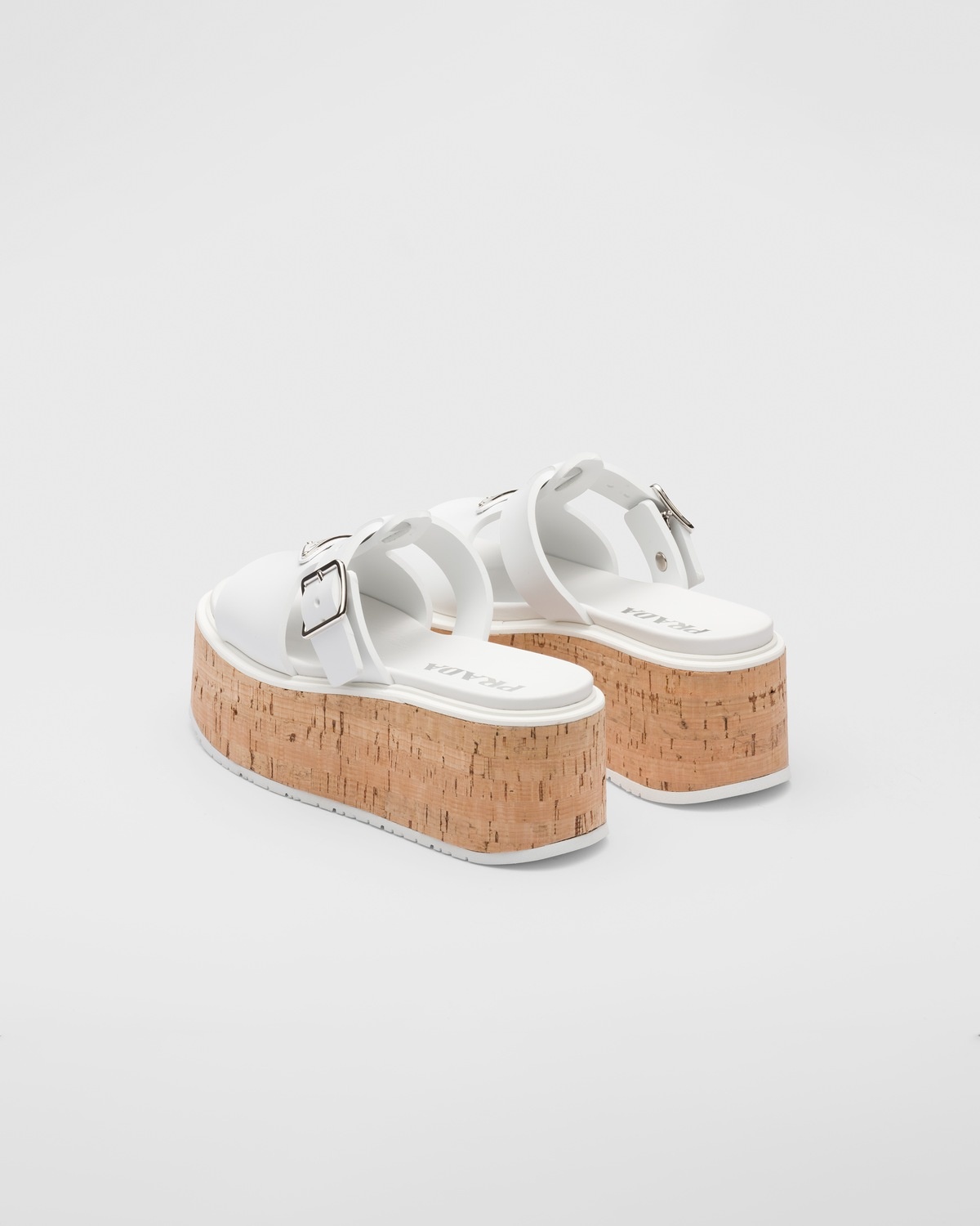 Rubber wedge platform sandals - 5