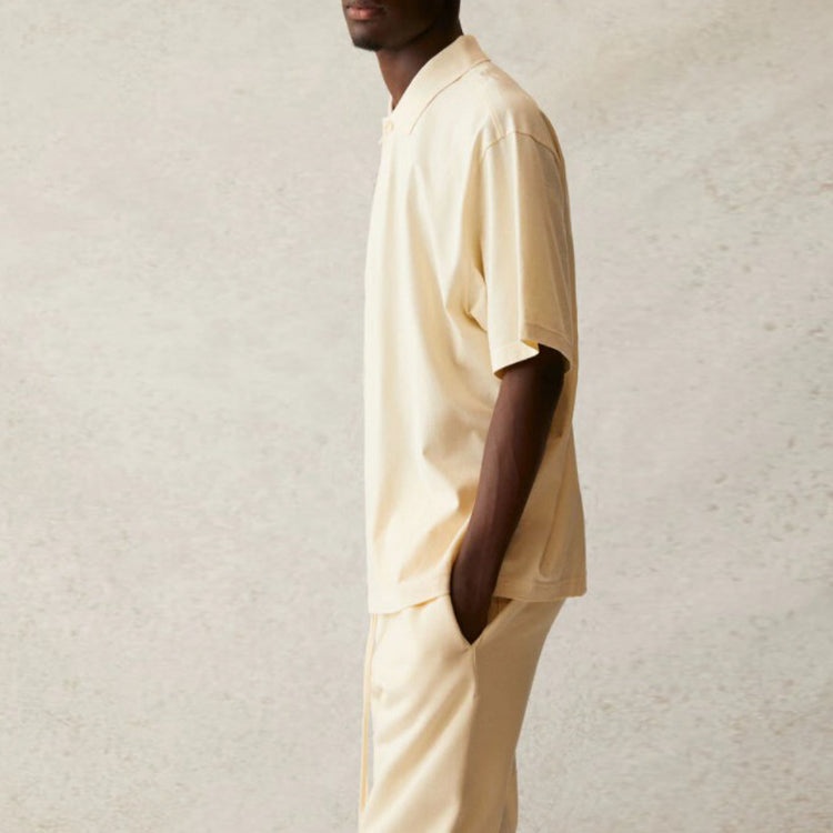 Fear of God Essentials SS21 Polo Shirt 'Buttercream' FOG-SS21-552 - 6