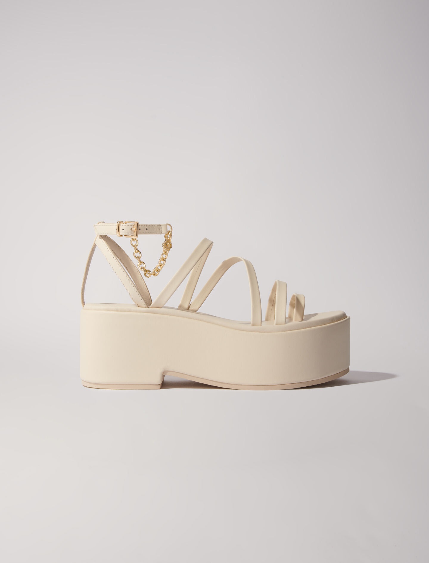 Leather platform sandals - 1