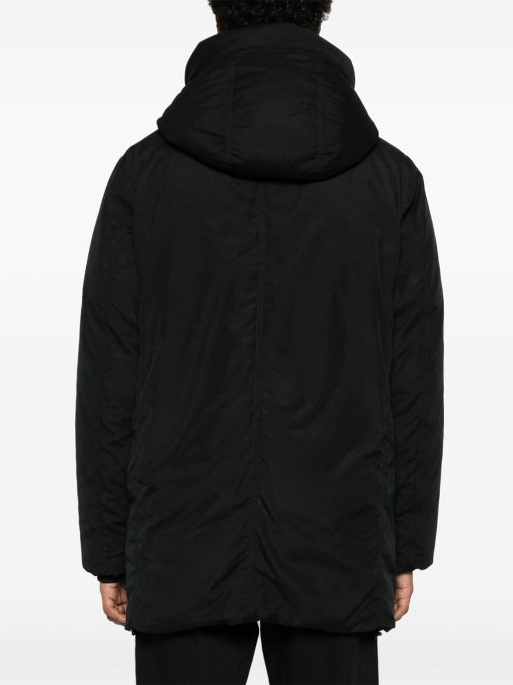 zip-up hooded down coat - 4