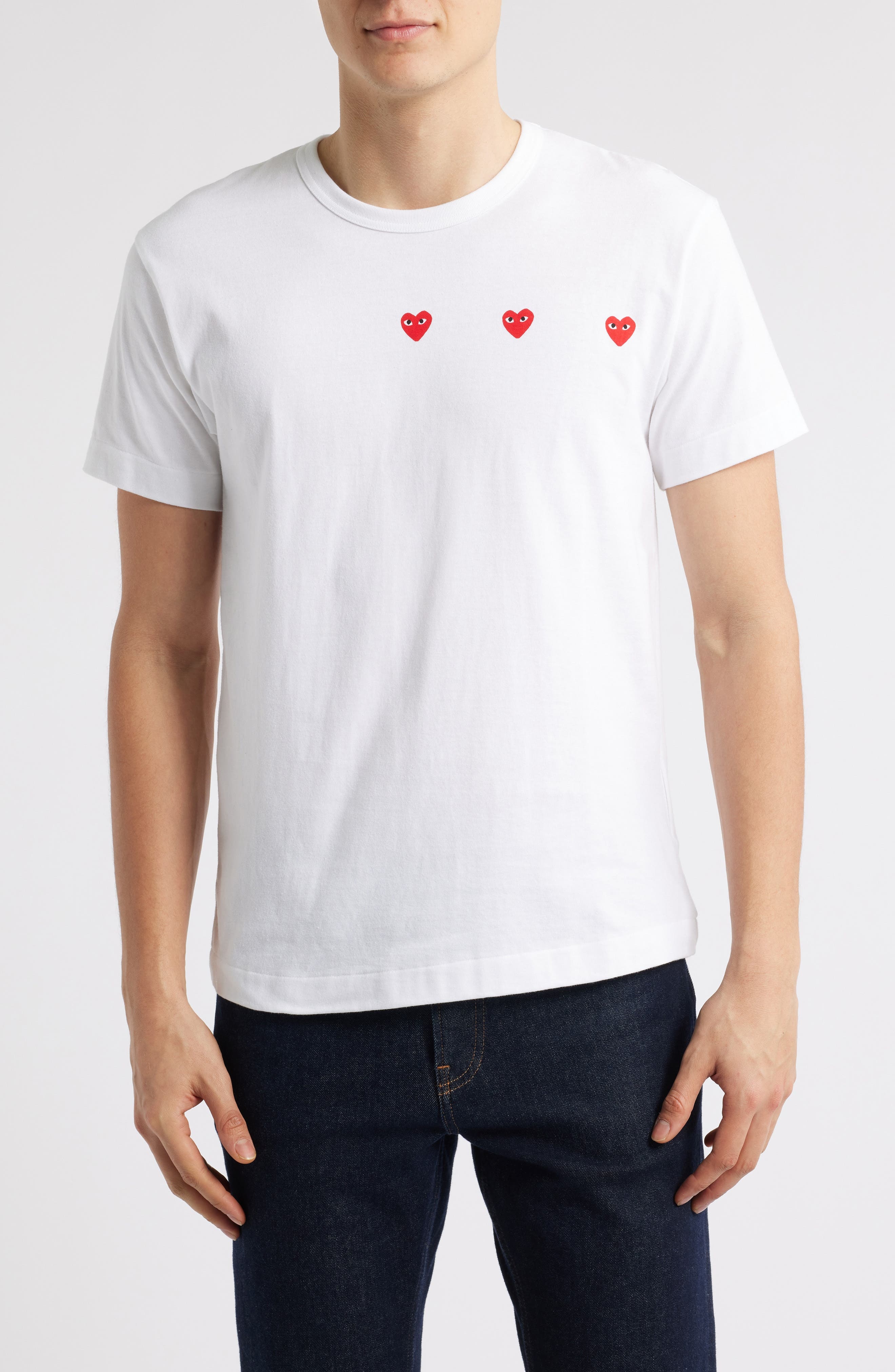 Comme des Garçons PLAY Many Hearts Graphic T-Shirt in White at Nordstrom - 1
