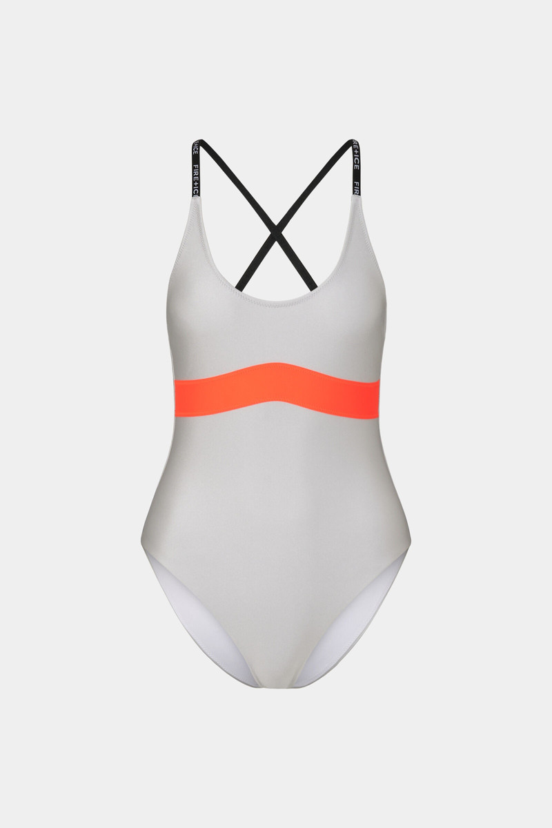 Fabula Swimsuit in Silver/Orange 1