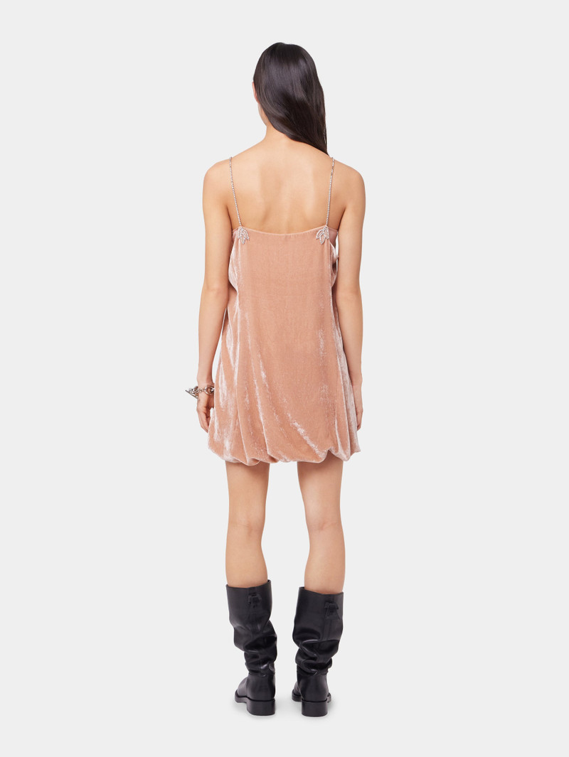 LIGHT PINK SHORT DRESS IN VELVET 5